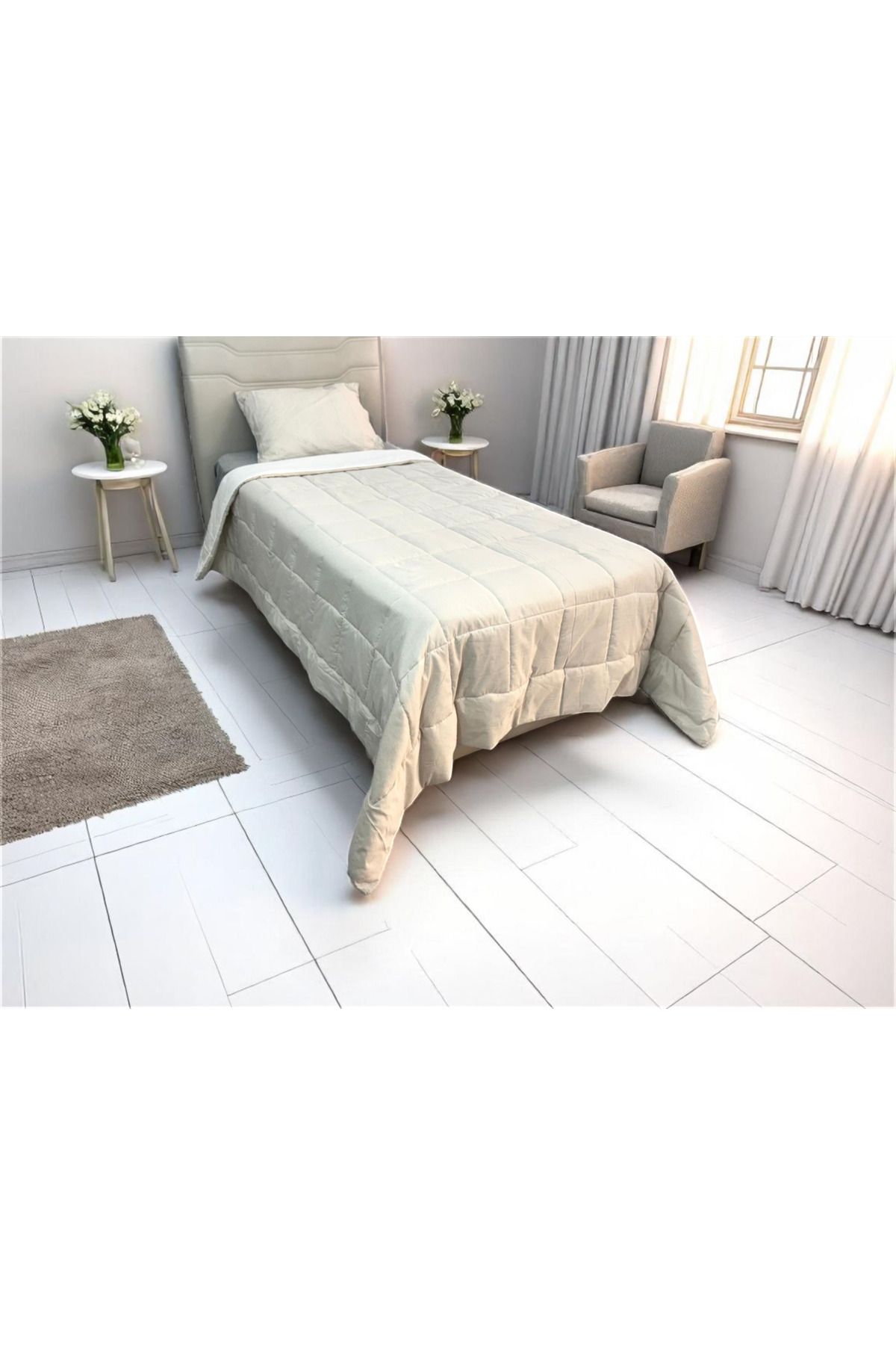 aslıbella home collection Çok amaçlı tek kişilik yatak örtüsü, yazlık yorgan