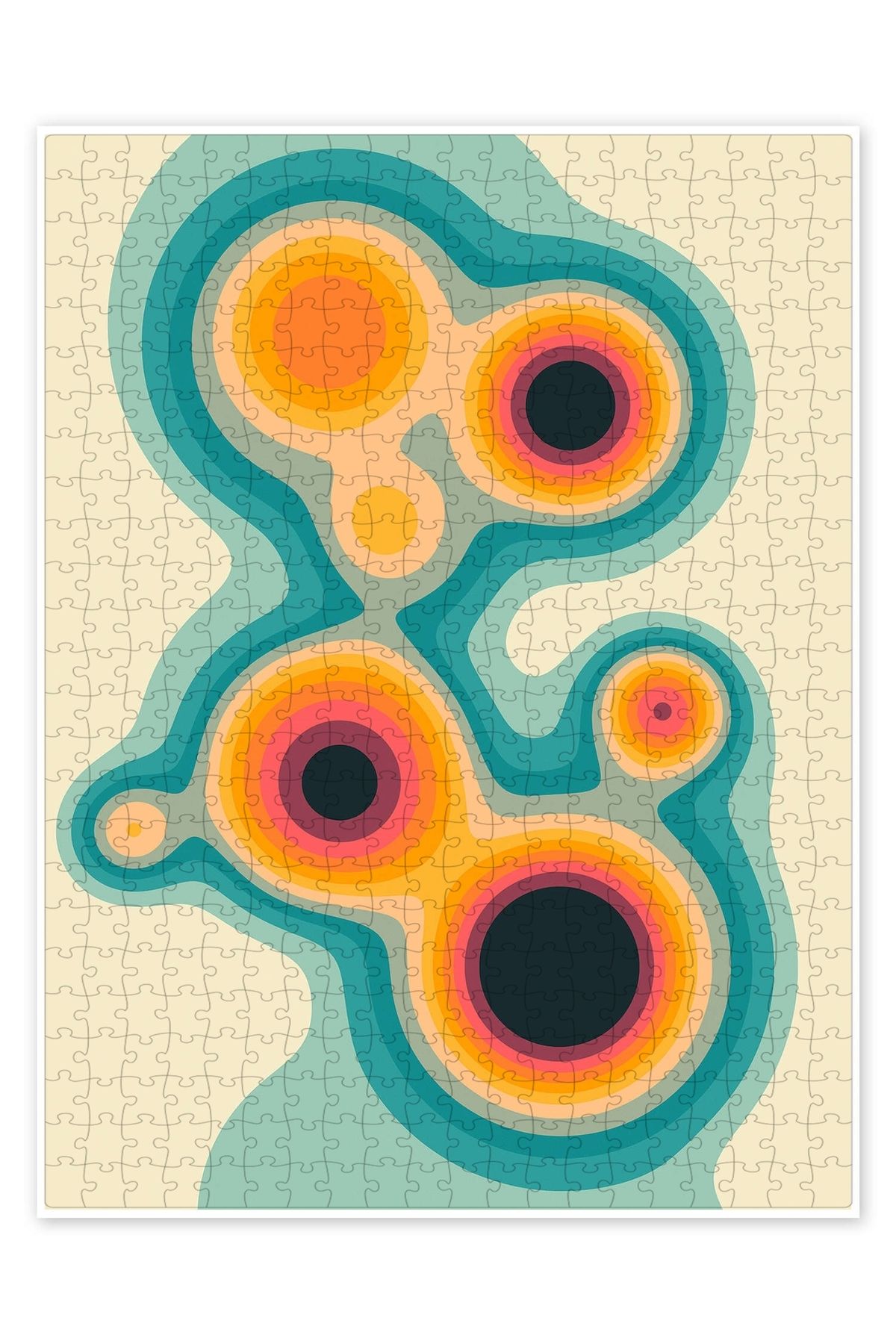 Jeronkarji Flux IV 500 Parça Puzzle Yapboz Bohem Soyut Sanat Temalı
