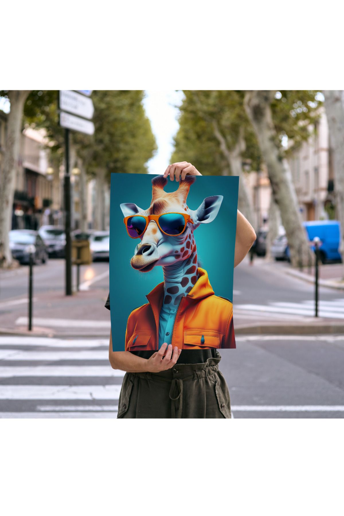 Rosaart Çerçevesiz Poster Zürafa
