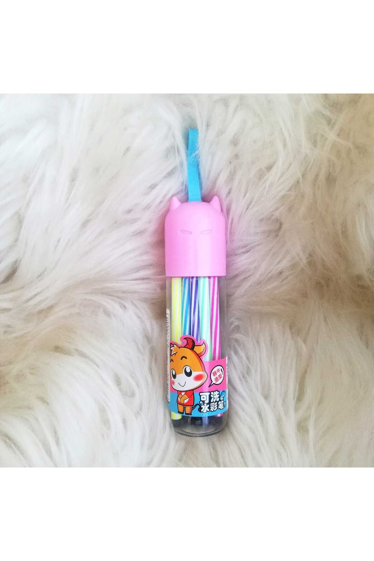 Dream Butik 12'li Pembe Kutusunda Renkli Keçeli Kalem