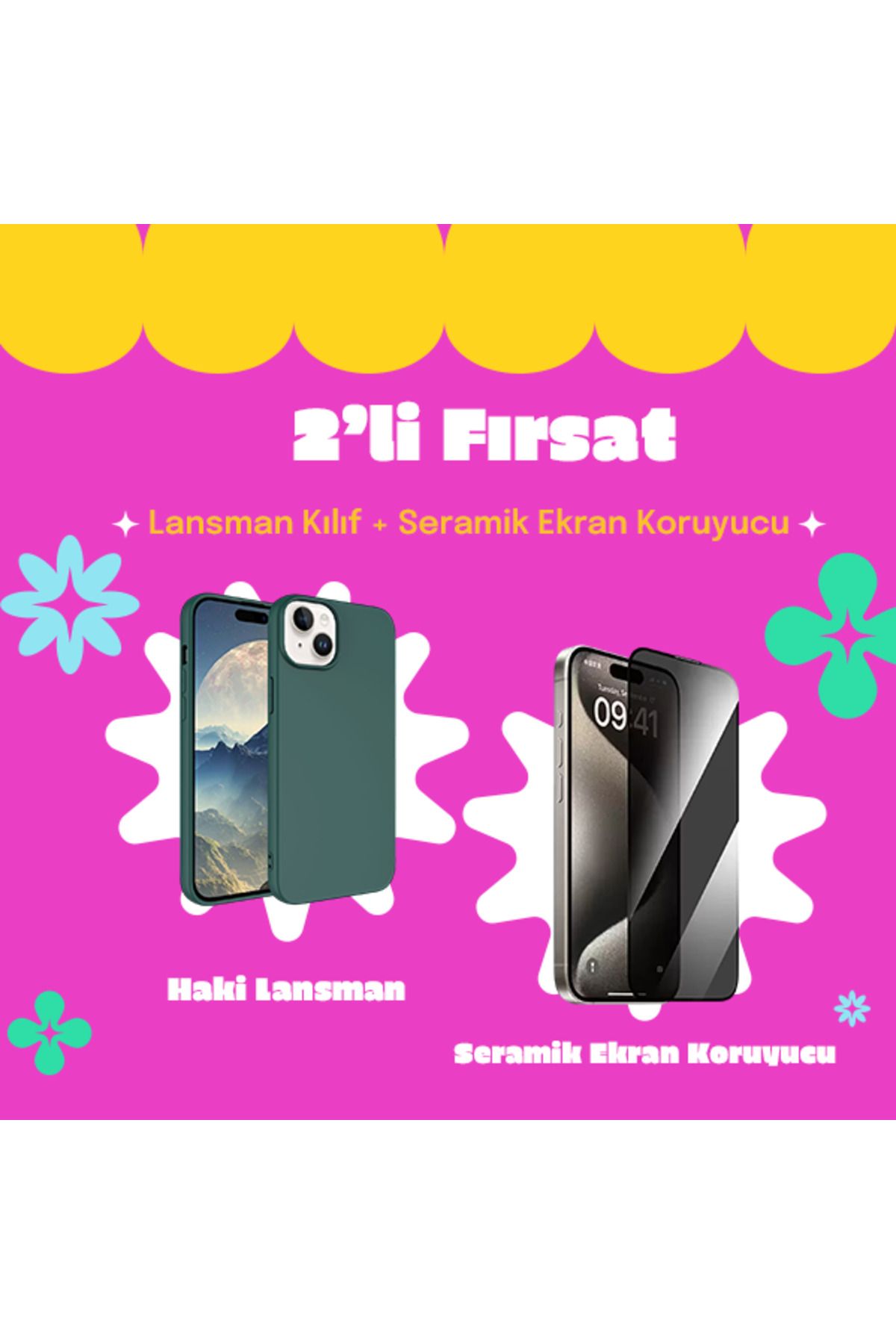 Di Aksesuar Samsung Galaxy A34 Haki Lansman+Seramik Ekran Koruyucu
