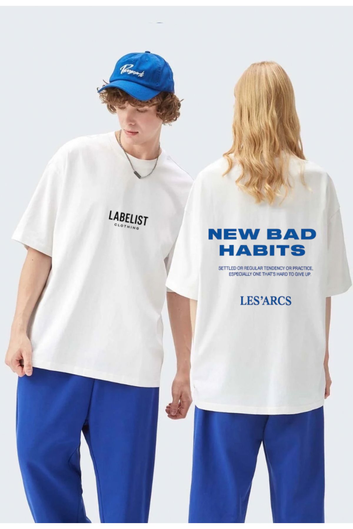 LABELIST CLOTHING UNISEX OVERSIZE NEW BAD HABIST SIRT BASKILI T-SHIRT