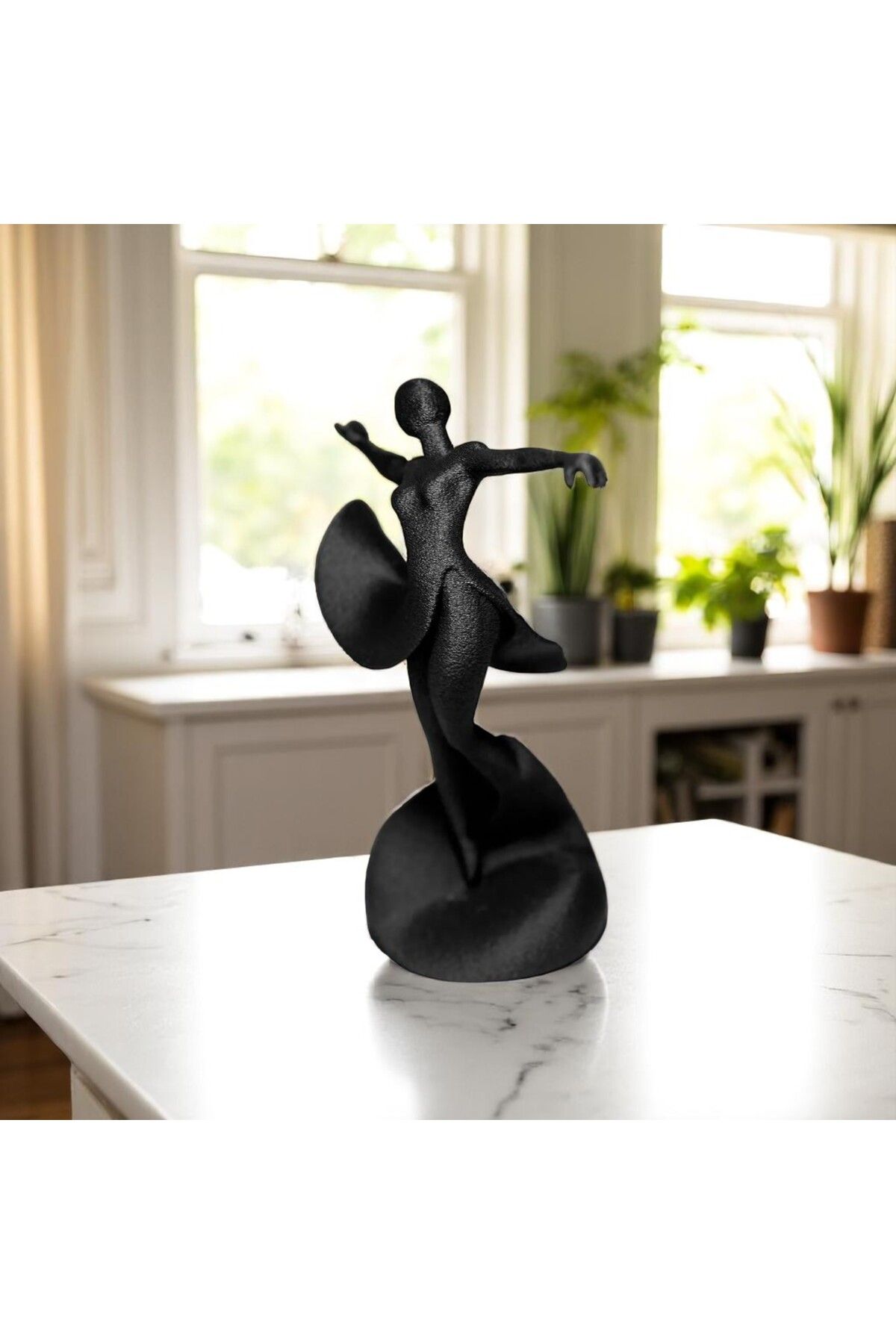 TNC 3D Store Minimalist Balerina Heykeli | Modern Dekoratif Obje | Evde Sanat - 12 cm