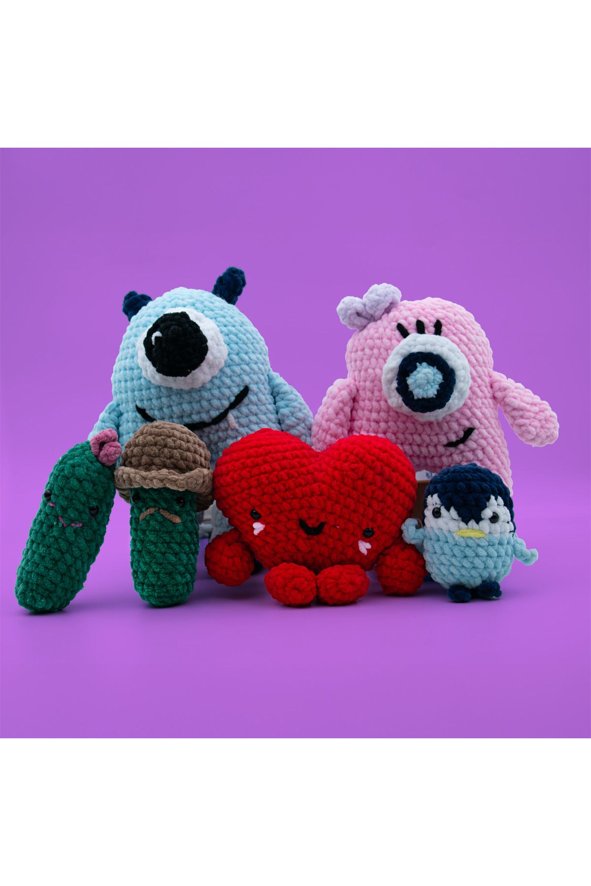 Self 5'li Fırsat Örgü Öğrenme Seti Amigurumi Kiti Kendin Yap Örgü Oyuncak Tığ Seti Yeni Başlayanlar İçin