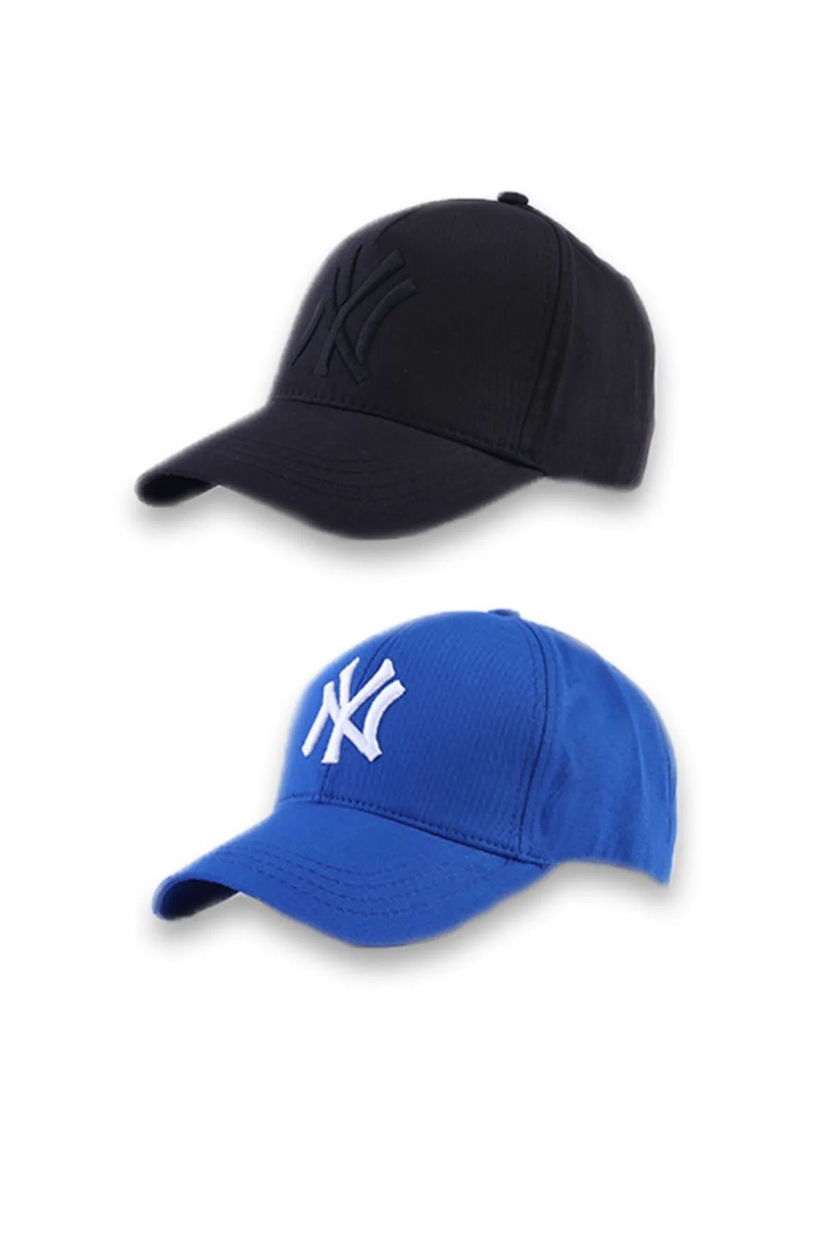 Belifanti Collection NY Newyork 2'li Şapka Set Siyah Mavi