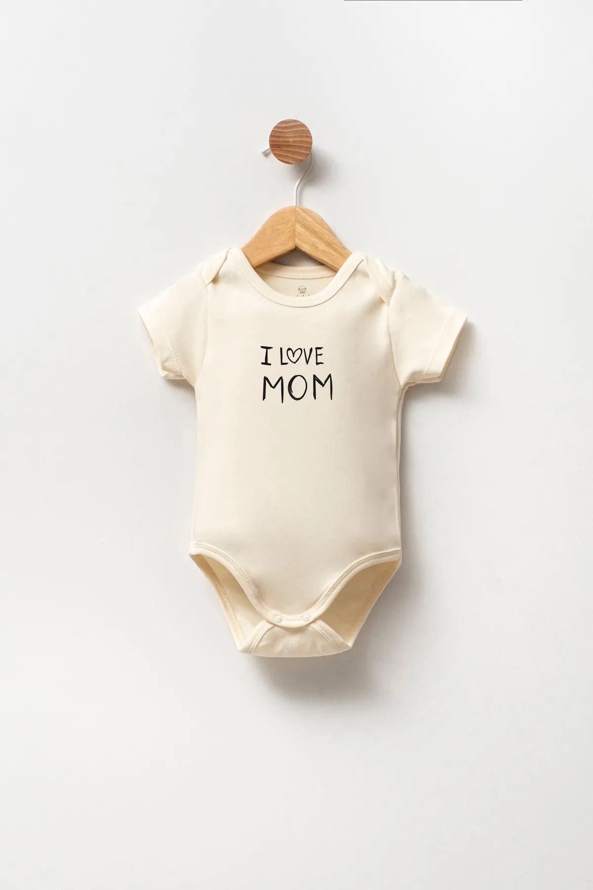 Naive Baby %100 Pamuklu Bebek Body - I Love Mom Zıbın- Bebek Zıbın Badi