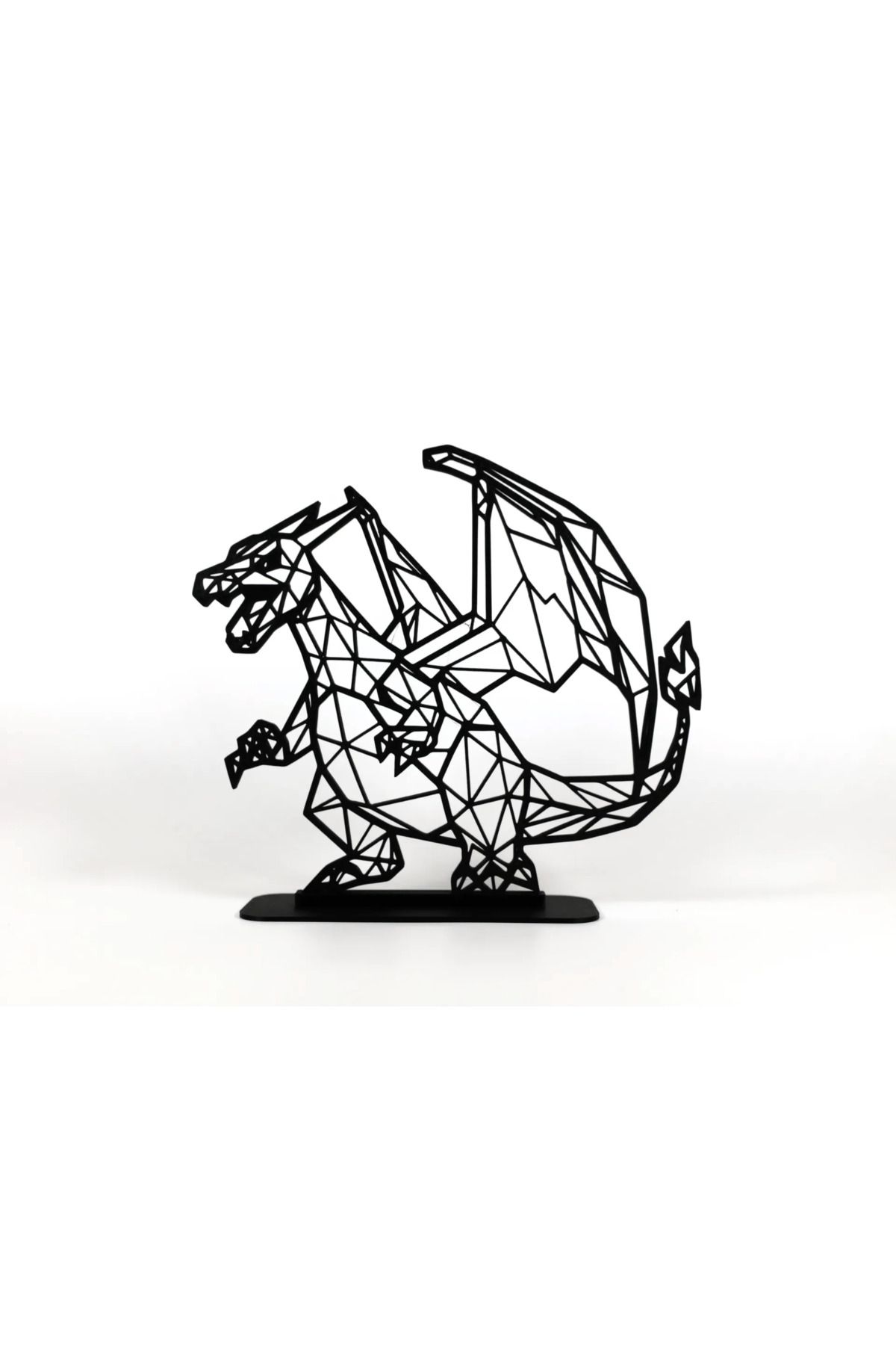 EmAy3d Geometric Çizim Charizard Masa Üstü Stand Biblo – Şık ve Modern 3D Dekor