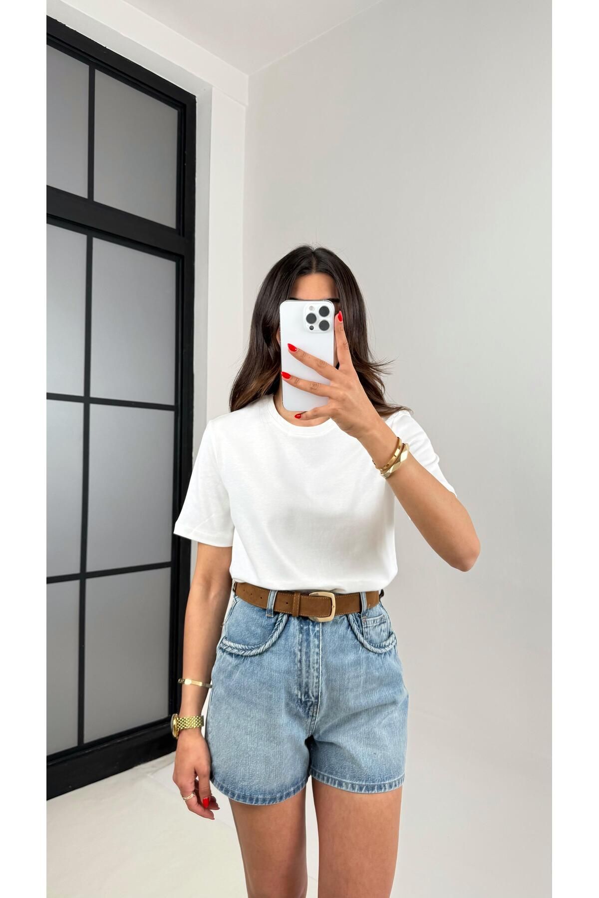 Gaus Beyaz MD Muadil Kısa Kol Tshirt Gaus00480
