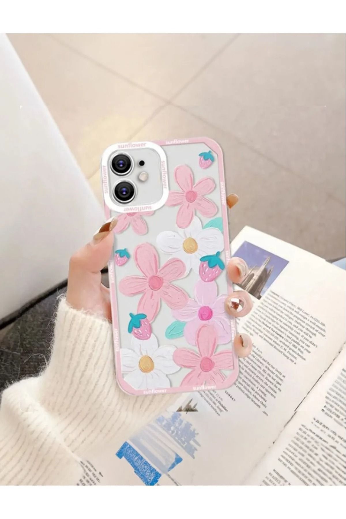 LUXKLAS iphone 11 şeffaf baskılı kılıf