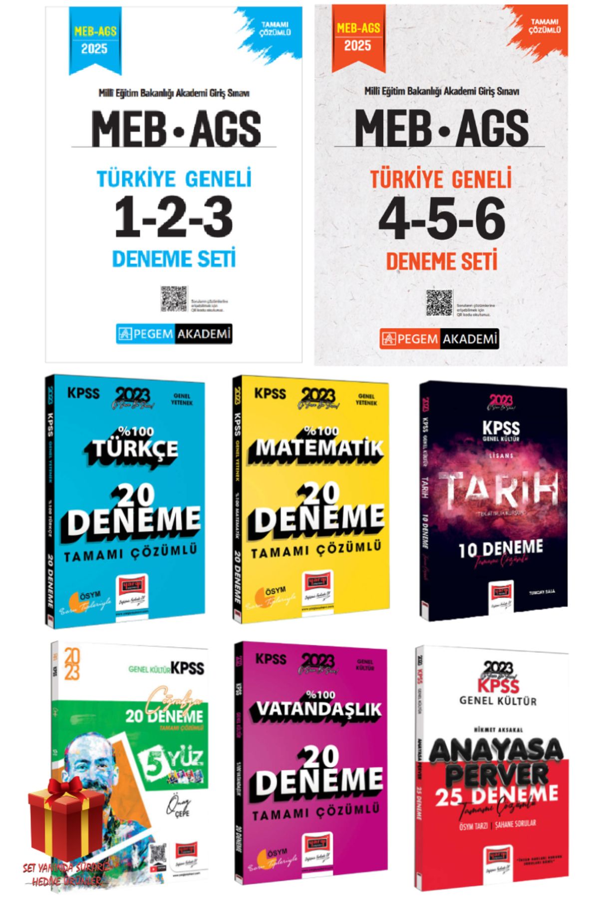 Pegem Akademi Yayıncılık 2025 Pegem MEB AGS Türkiye Geneli Deneme Sınavları+Yargı GYGK Deneme Sınavları