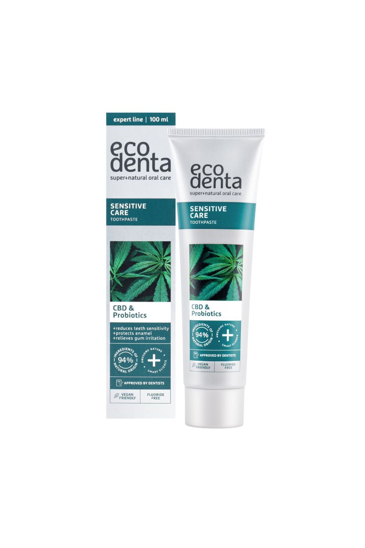 Ecodenta-Sensitive Toothpaste, with CBD and Probiotics, Ecodenta, 100 ml 1