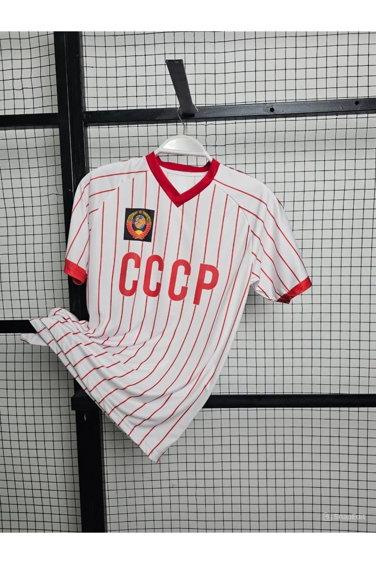 JANJON STAR CCCP Sovyet Özel Tasarım Kısa Kol Beyaz Kırmızı Renk Forma / Tasarım CCCP Forma