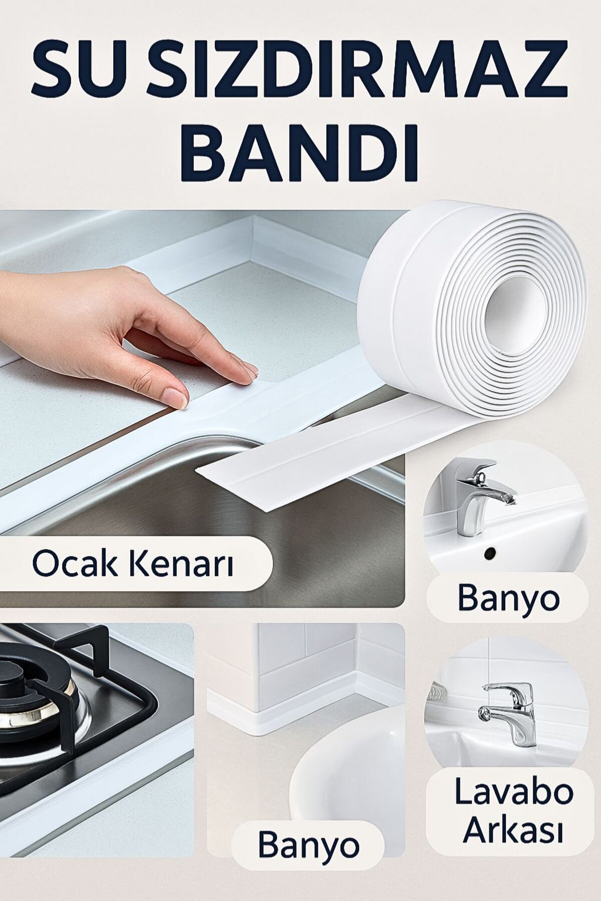 Kelepir Fırsatlar Su Sızdırmaz Geçirmez Bant Lavabo Küvet Kenar Bandı Küvet Duş