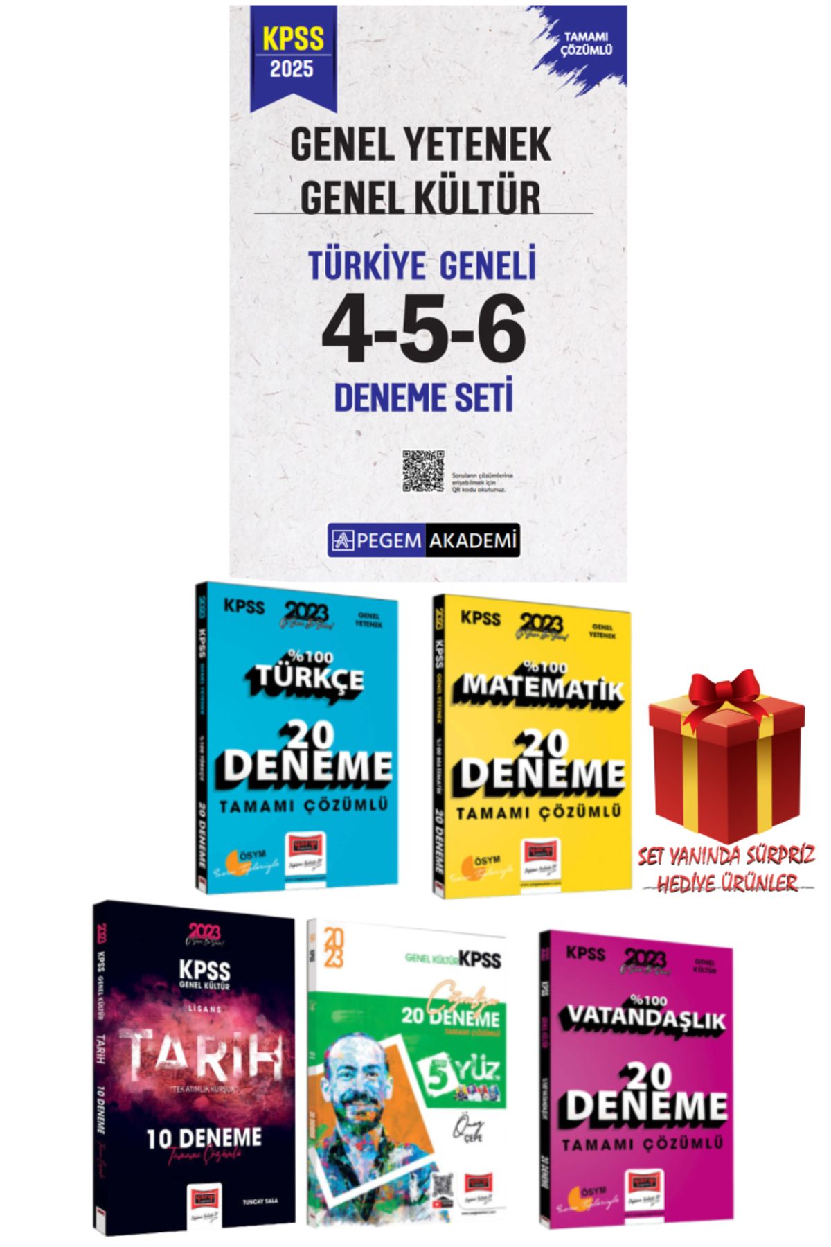 Pegem Akademi Yayıncılık 2025 Pegem GYGK Türkiye Geneli Deneme Sınavları+Yargı GYGK Deneme Sınavları+Hediye
