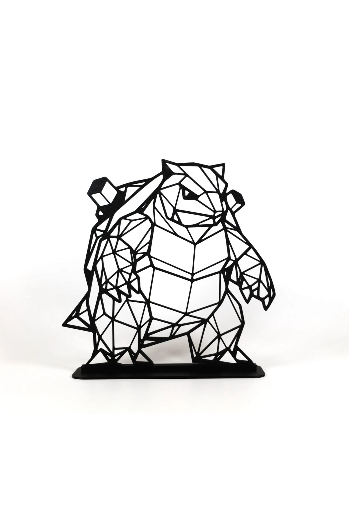 EmAy3d Geometric Çizim Blastoise Masa Üstü Stand Biblo – Şık ve Modern 3D Dekor