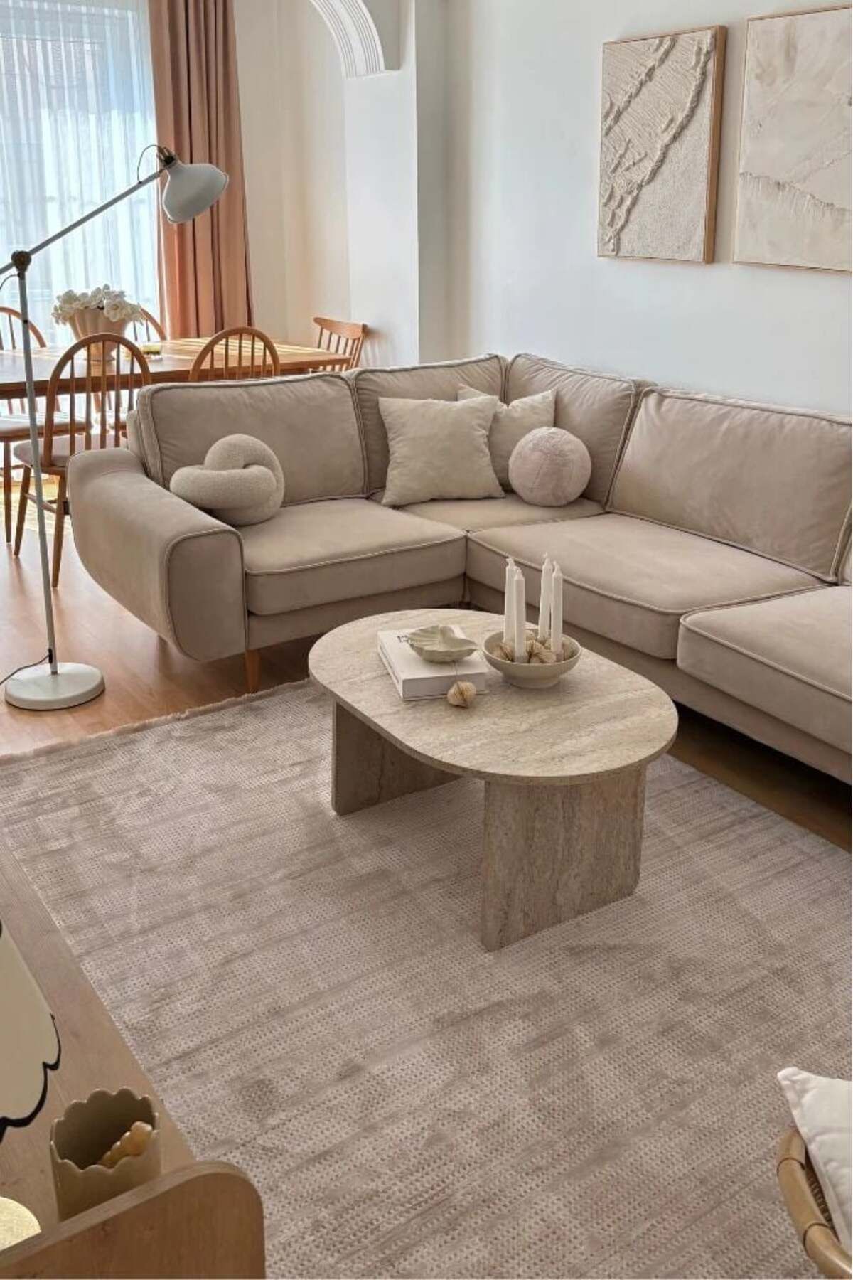 APEX HALI Apex Halı Truva Akrilik Halı Koleksiyonu 6651 Krem