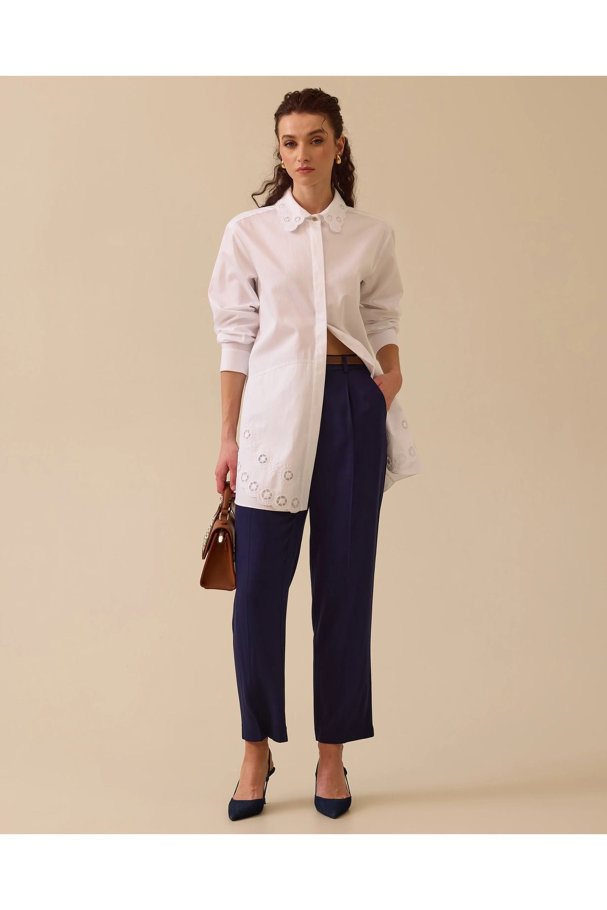 SCL-Long Sleeve Tunic with Embroidery Detail 2