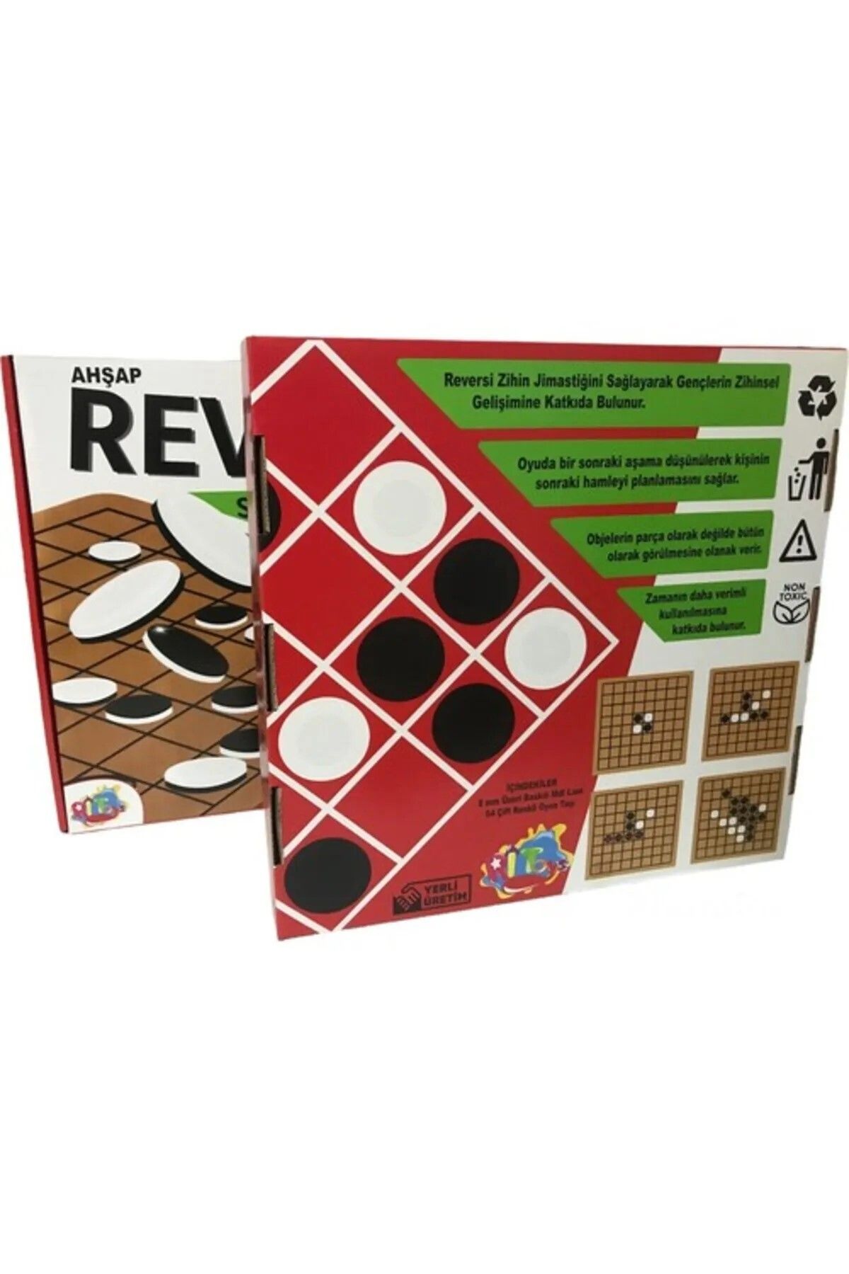 EDKZEKA Ahşap Reversi Zeka Akıl Ve Strateji Oyunu
