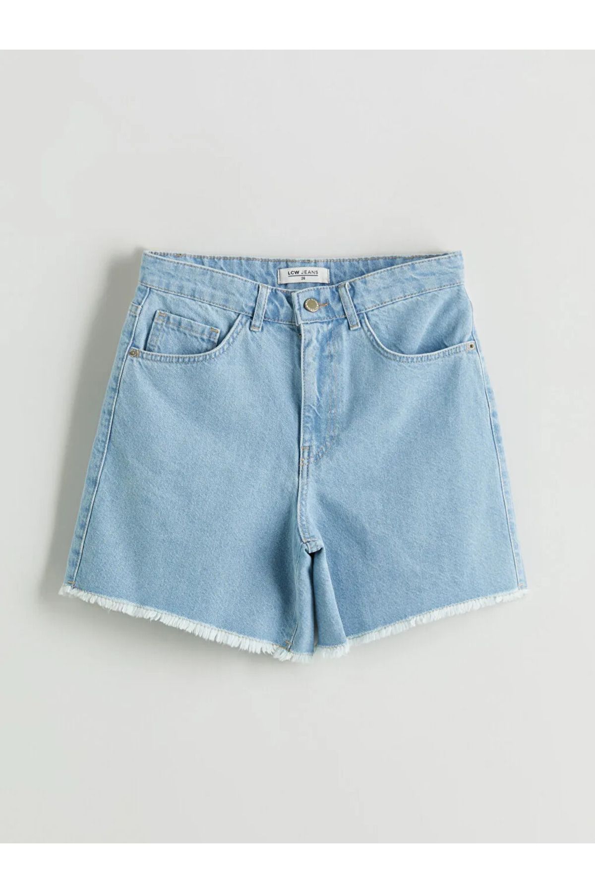 LC Waikiki LCW Jeans Indigo Standart Fit Kadın Jean Şort