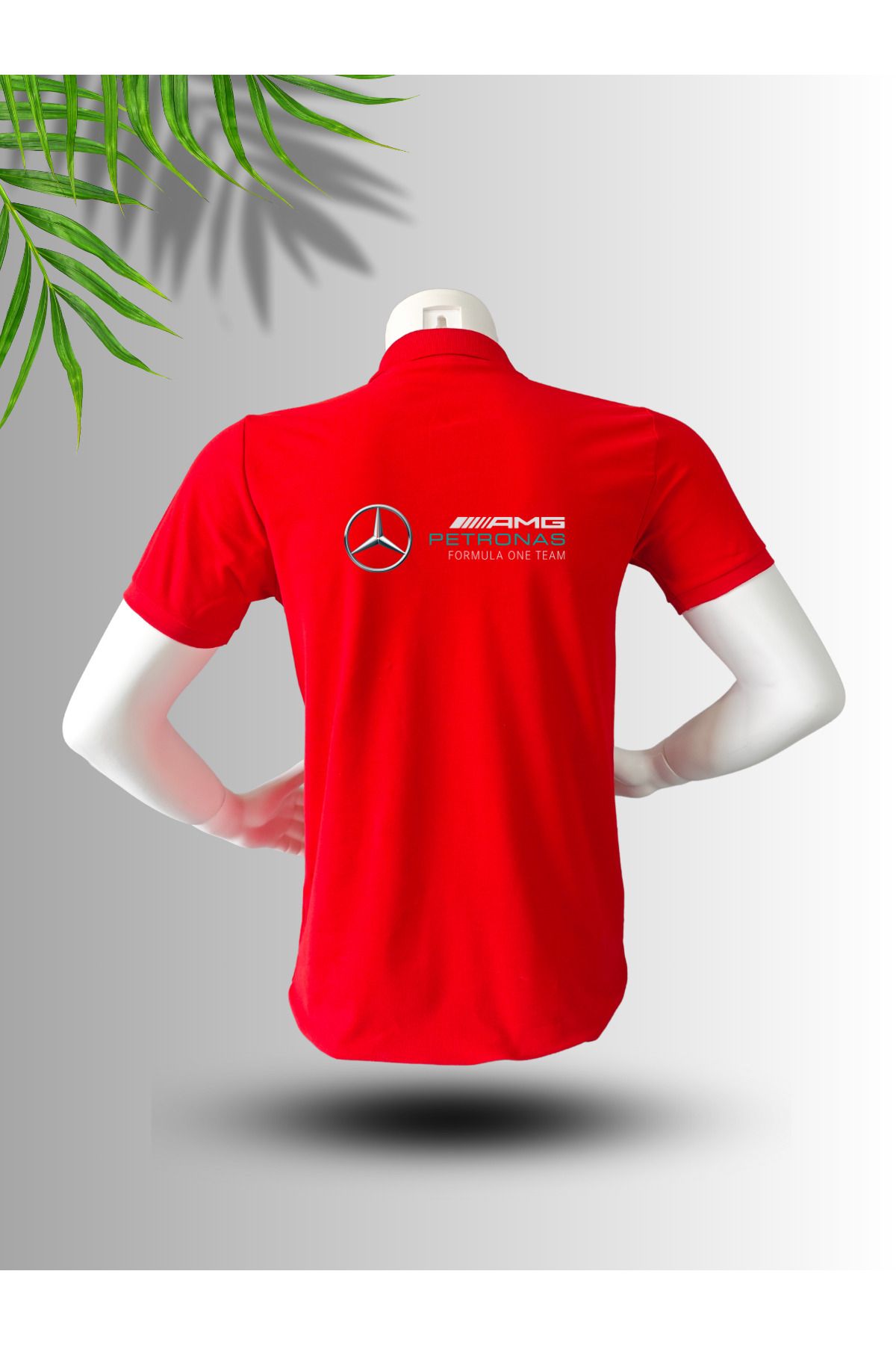 FROOY Mercedes Logo Baskılı Polo Yaka Pamuklu T-Shirt