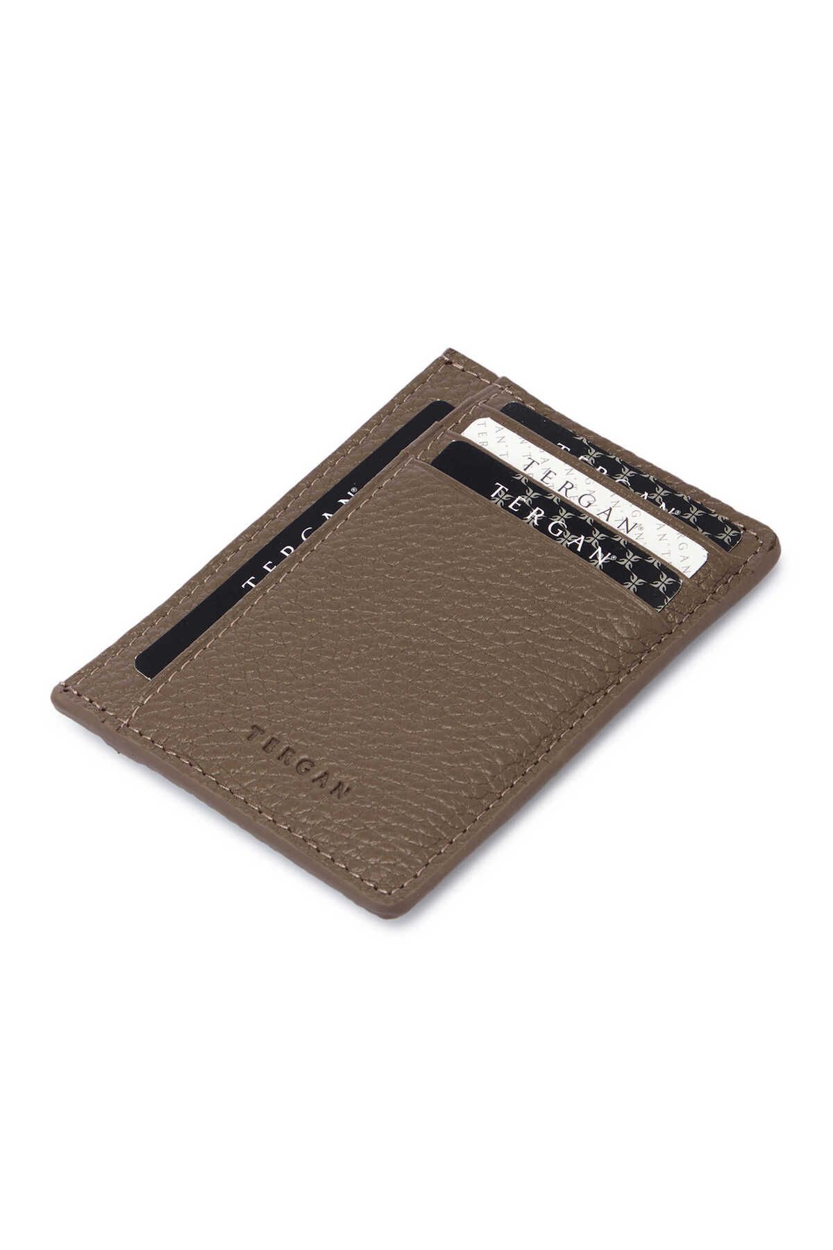 Tergan Bej Deri Unisex Kredi Kartlık - S1KK00001676-B73