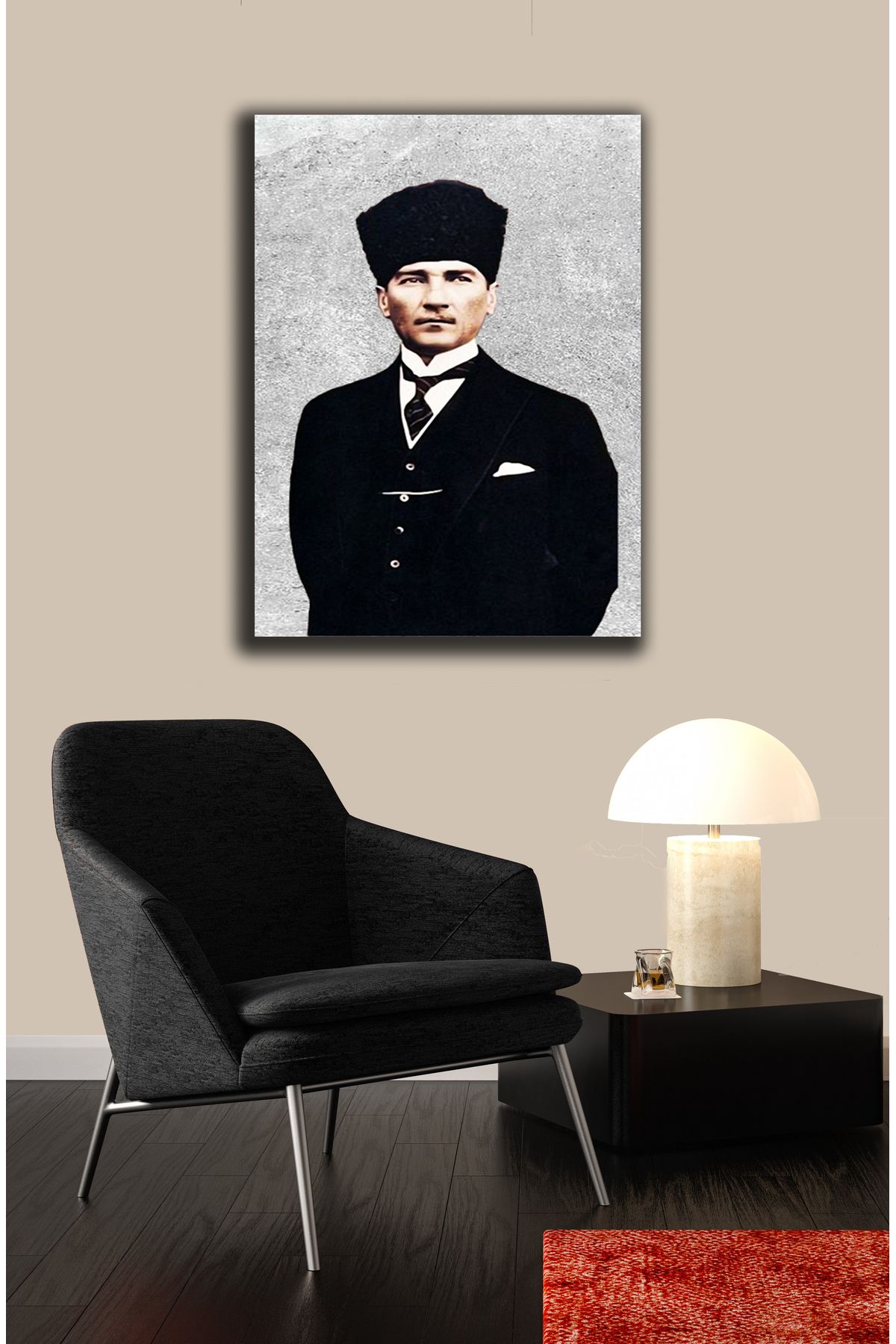 PRİME Concept Atatürk Kanvas tablo ev ofis dekorasyonu %100 pamuklu orijinal dokulu