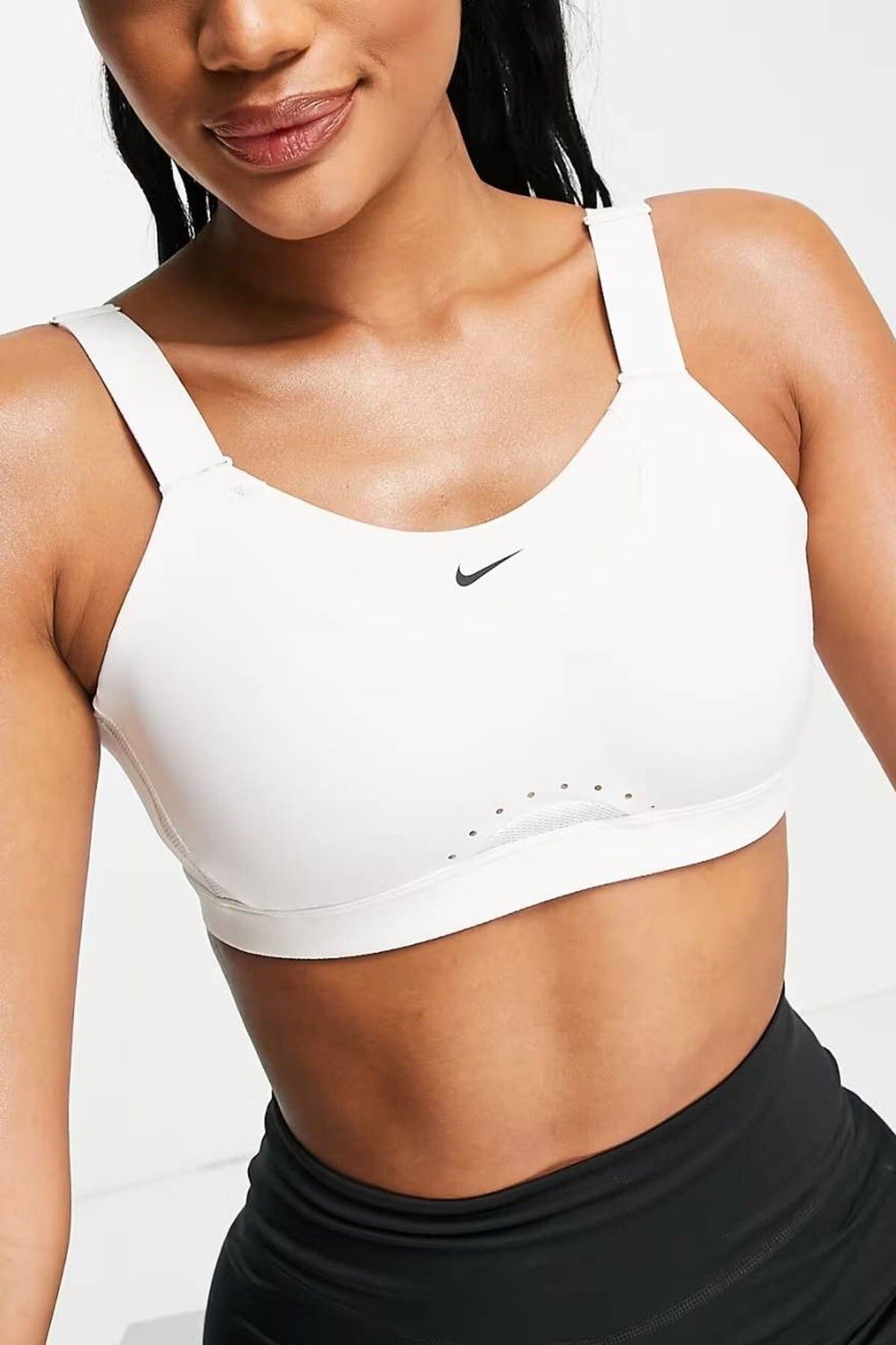 Nike Training Alpha Padded Adjustable Dri Fit High Support Sports Bra White Kadın Spor Bra Beyaz