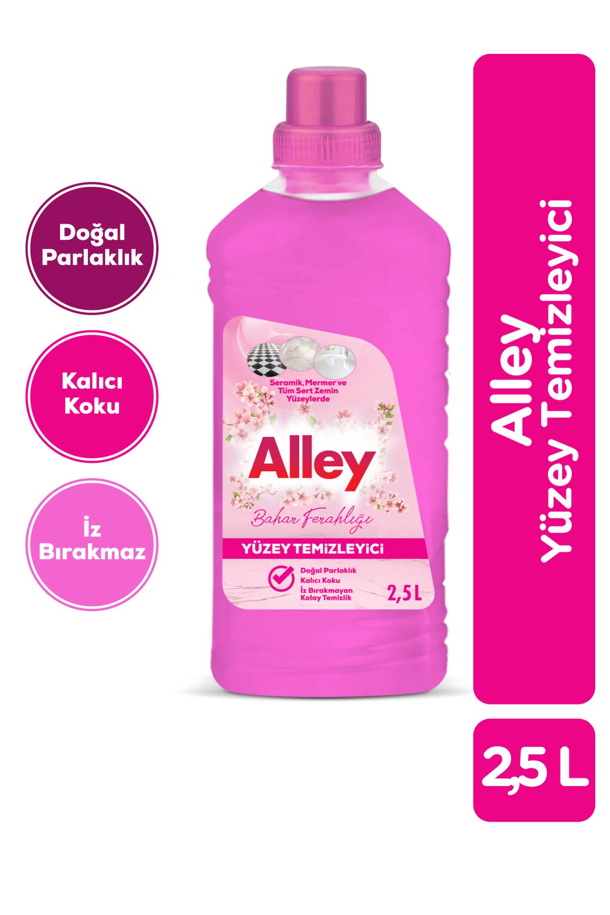 alley Yüzey Temizleyici 2,5 L – Bahar Ferahlığı, Kalıcı Koku, İz Bırakmayan Parlak Temizlik