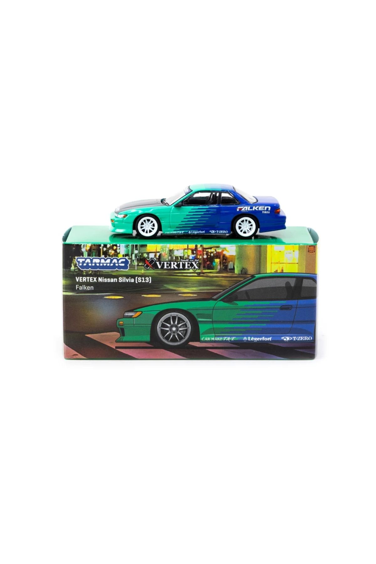 Tarmac Works 1/64 Vertex Nissan Silvia (S13) Falken