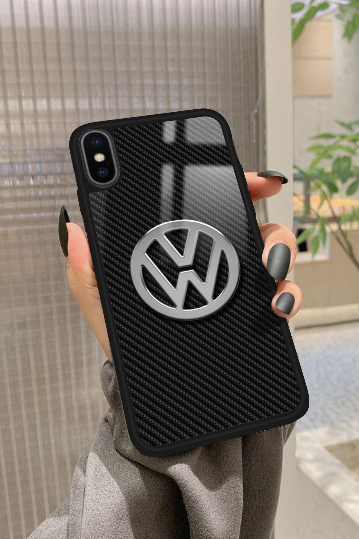 Snacase iPhone Xs Max Uyumlu Araba Logosu Tasarımlı Glossy Premium Kılıf
