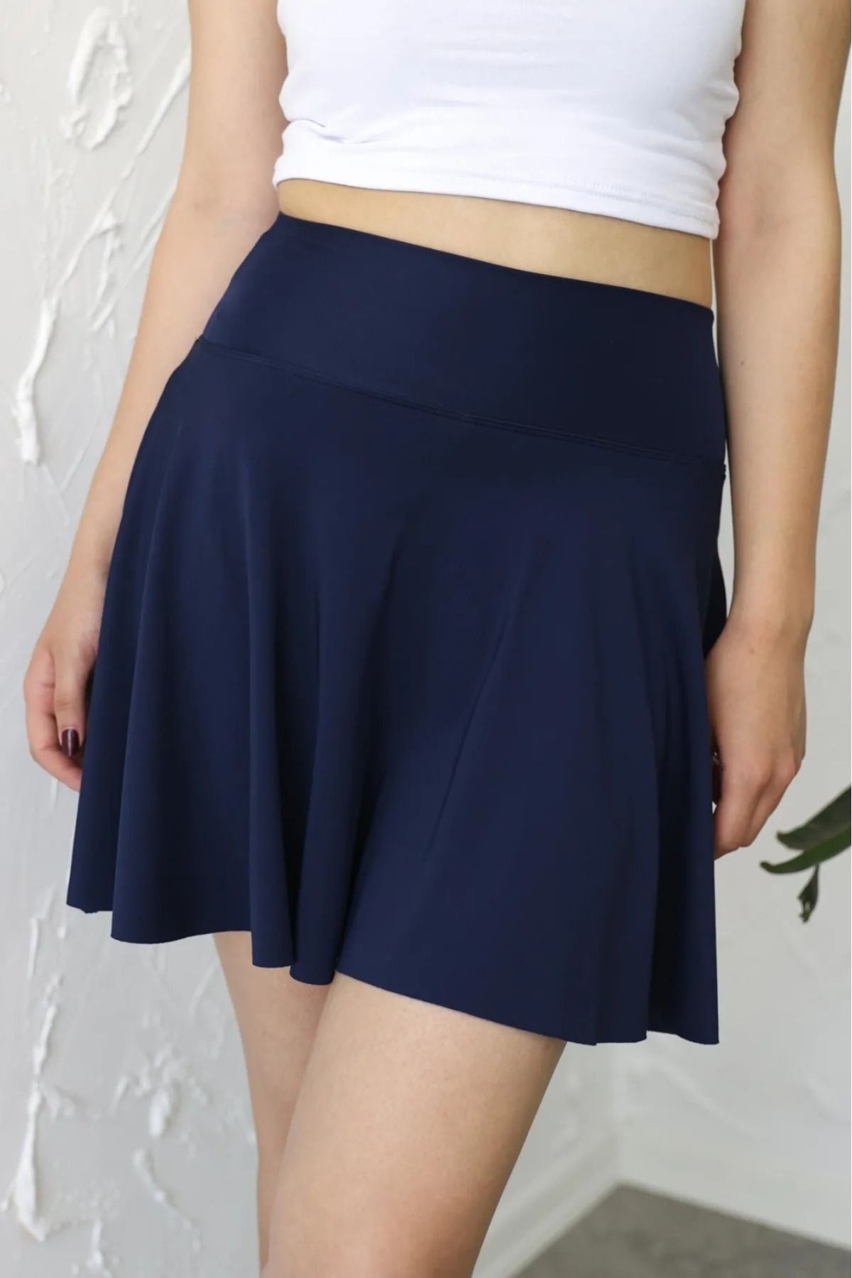 IŞILDA FASHION Kadın Dalgıç Kumaş Şortlu Etek