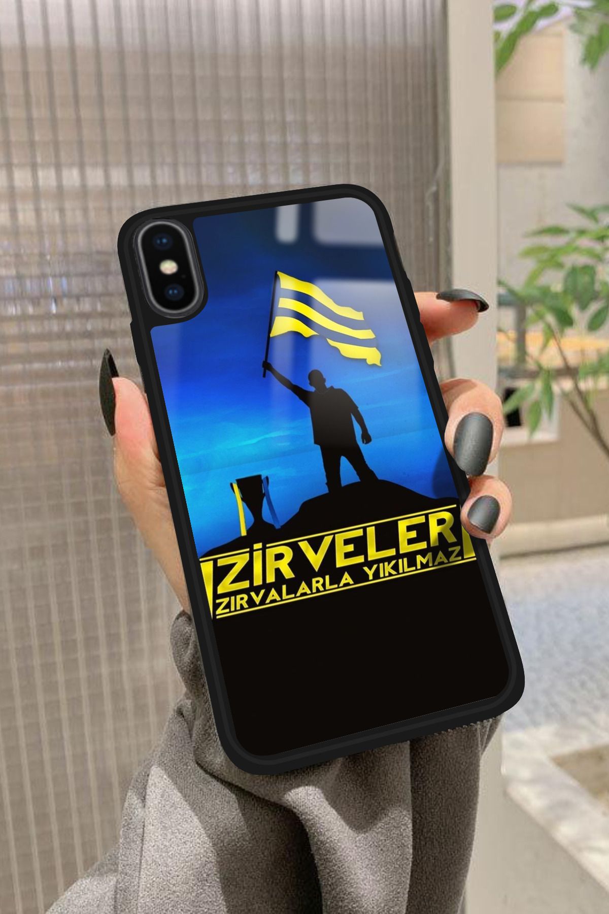 Snacase iPhone X Uyumlu Taraftar Sözü Yazılı Glossy Premium Kılıf