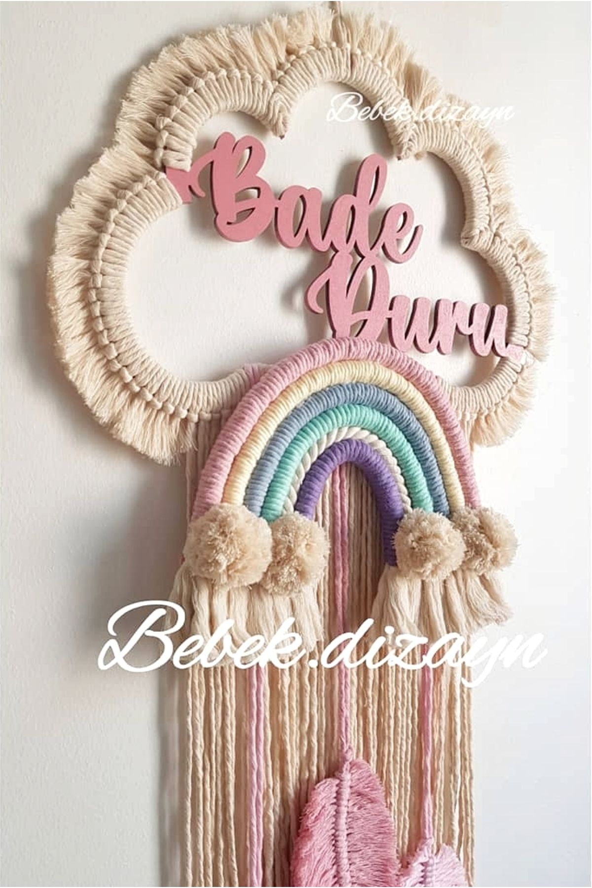 meriliya Kız Bebek gökkuşağı kapı süsü