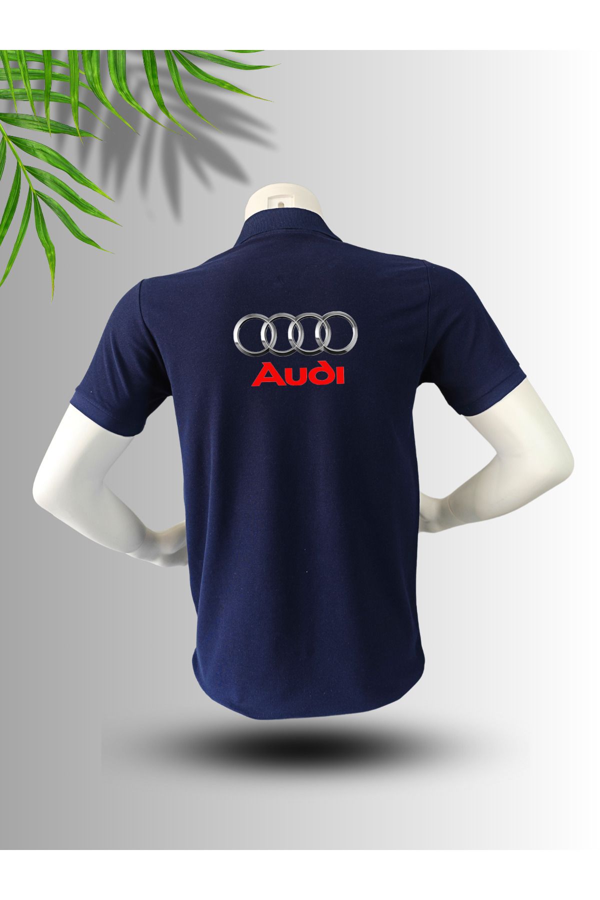 FROOY AUDİ Logo Baskılı Polo Yaka Pamuklu T-Shirt