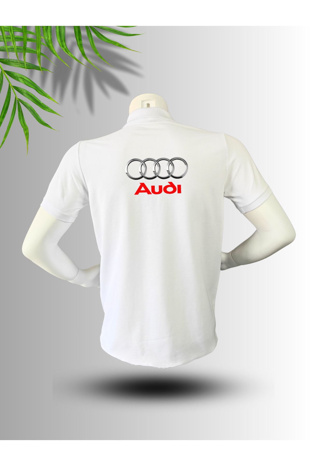 FROOY AUDİ Logo Baskılı Polo Yaka Pamuklu T-Shirt