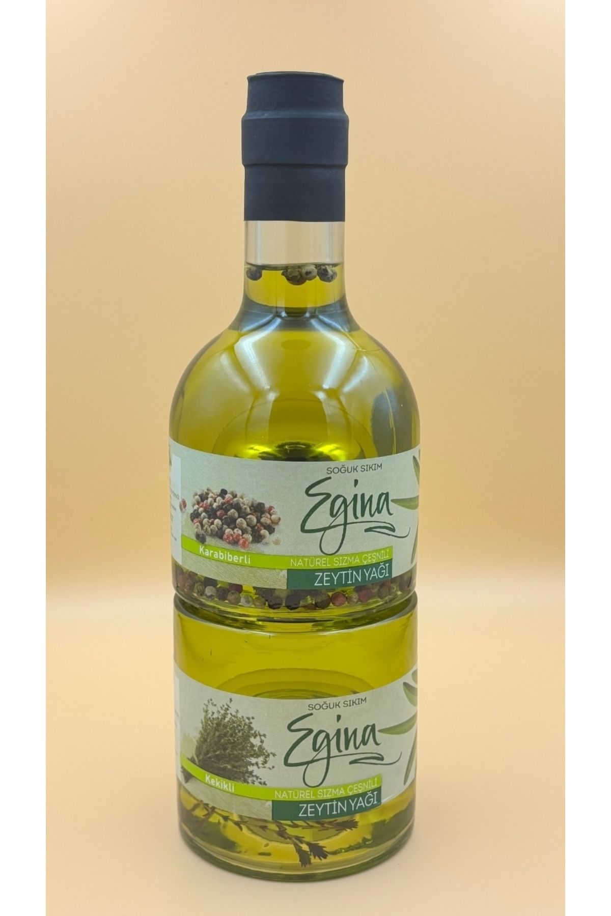 Egina Erken Hasat Zeytinyağı Kekikli Karabiberli Özel 2'li 250ml Şişe