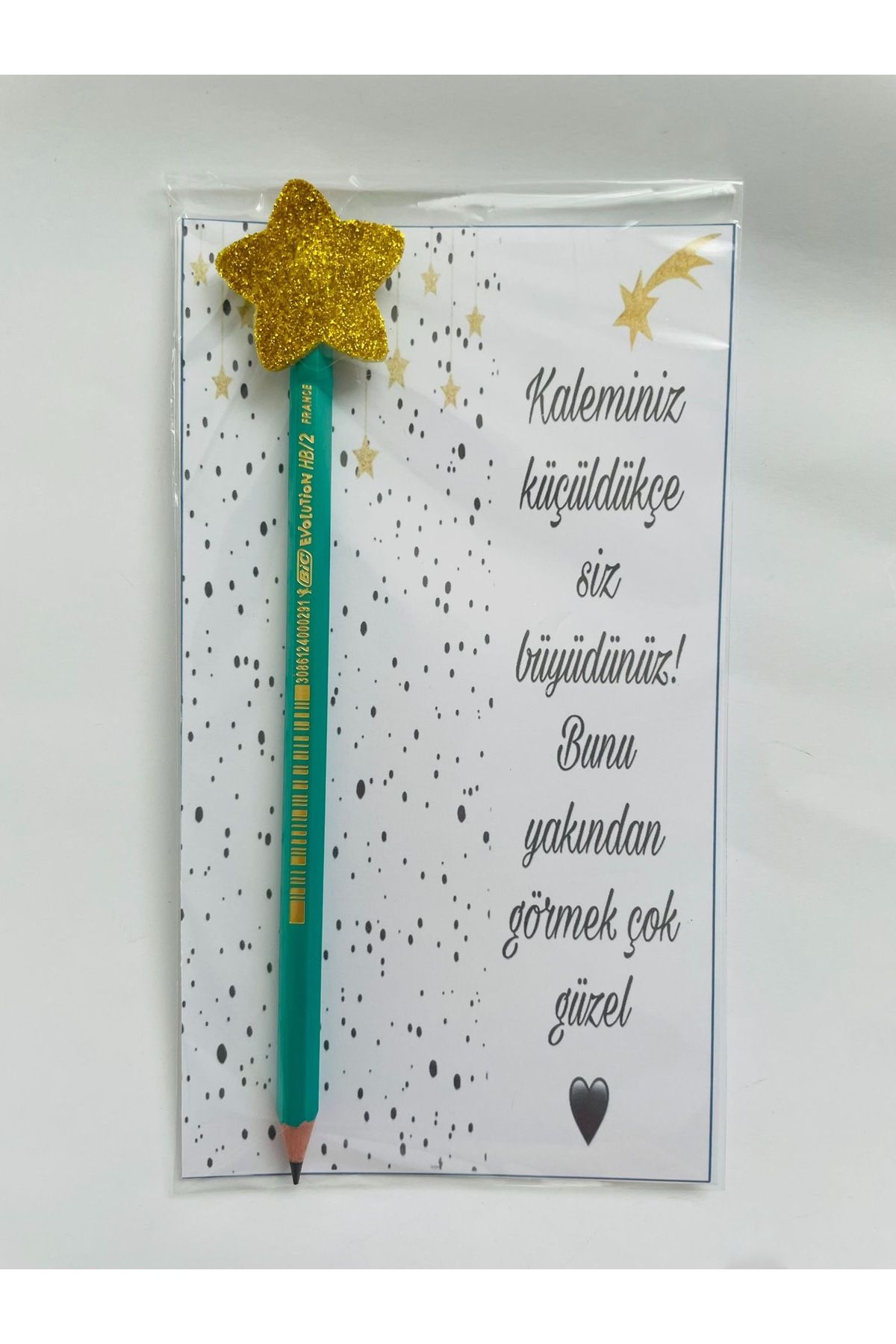 Hanne Gift Box HANNE GİFT BOX 10 adet yıldızlı kurşun kalemli karne hediyesi