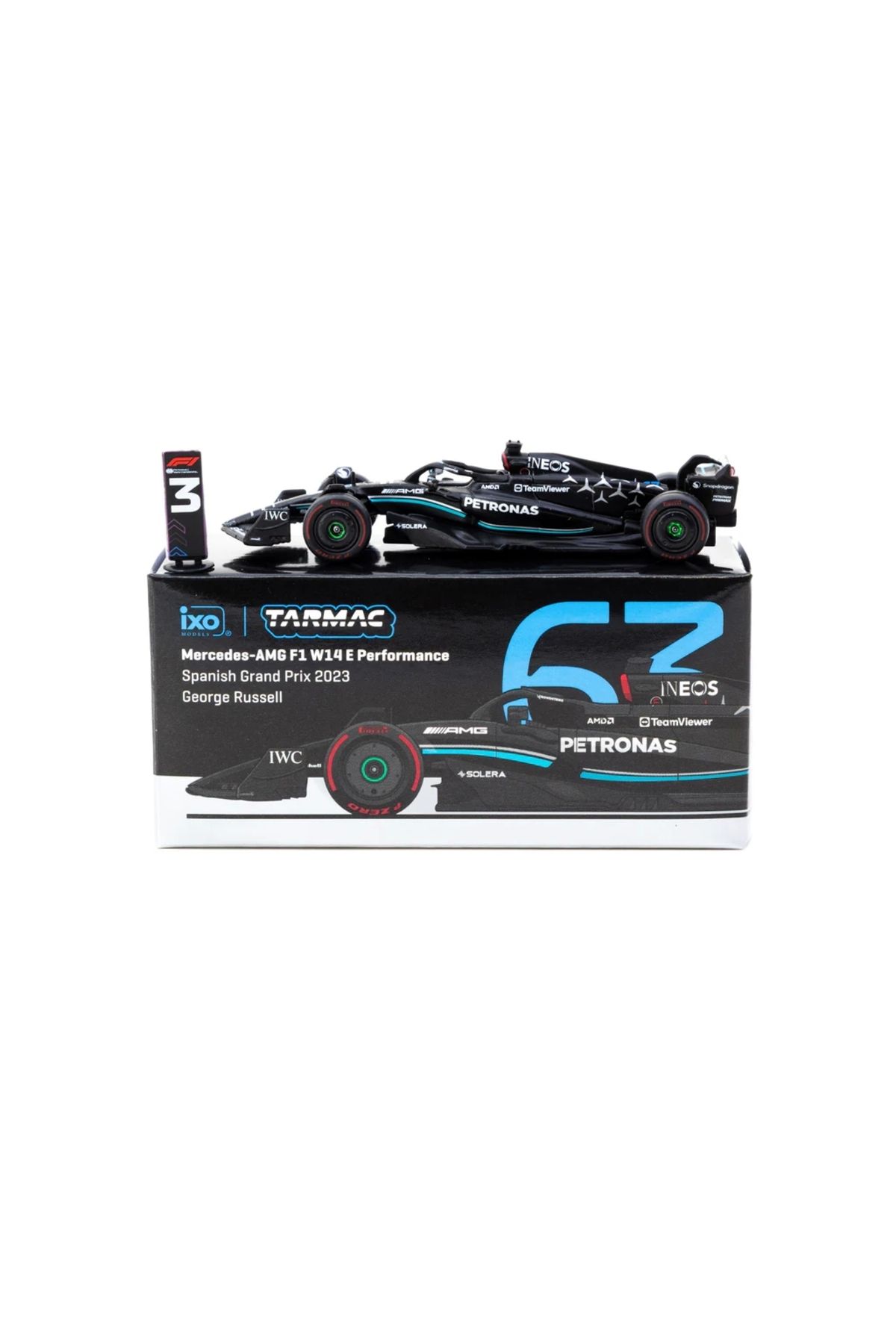 Tarmac Works X Ixo Models 1/64 Mercedes-amg F1 W14 E Performance Spanish Grand Prix 2023 #63 George