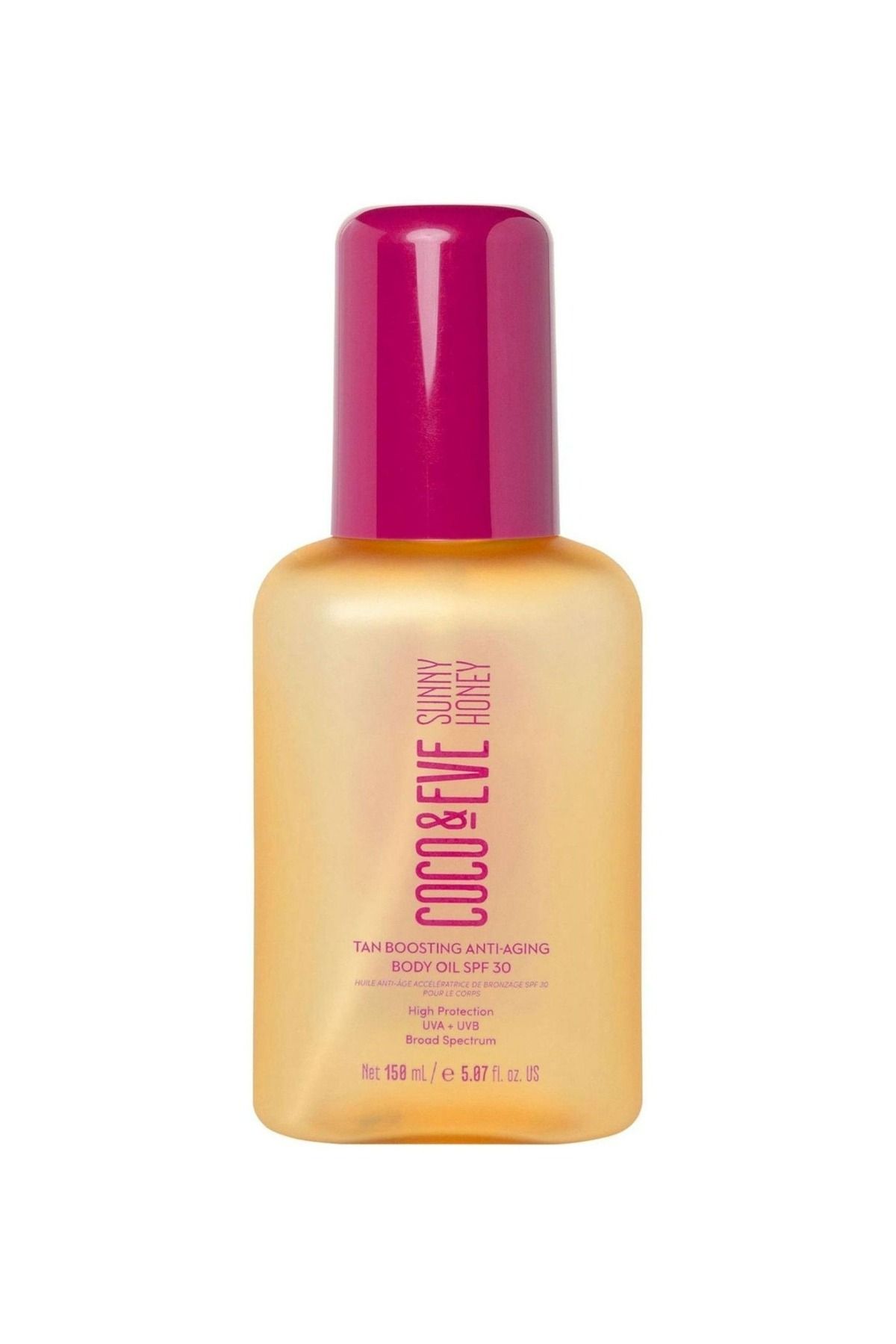 Coco & Eve Sunny Honey Tan Güçlendirici Yaşlanma Karşıtı SPF30 Vücut Yağı 150ml