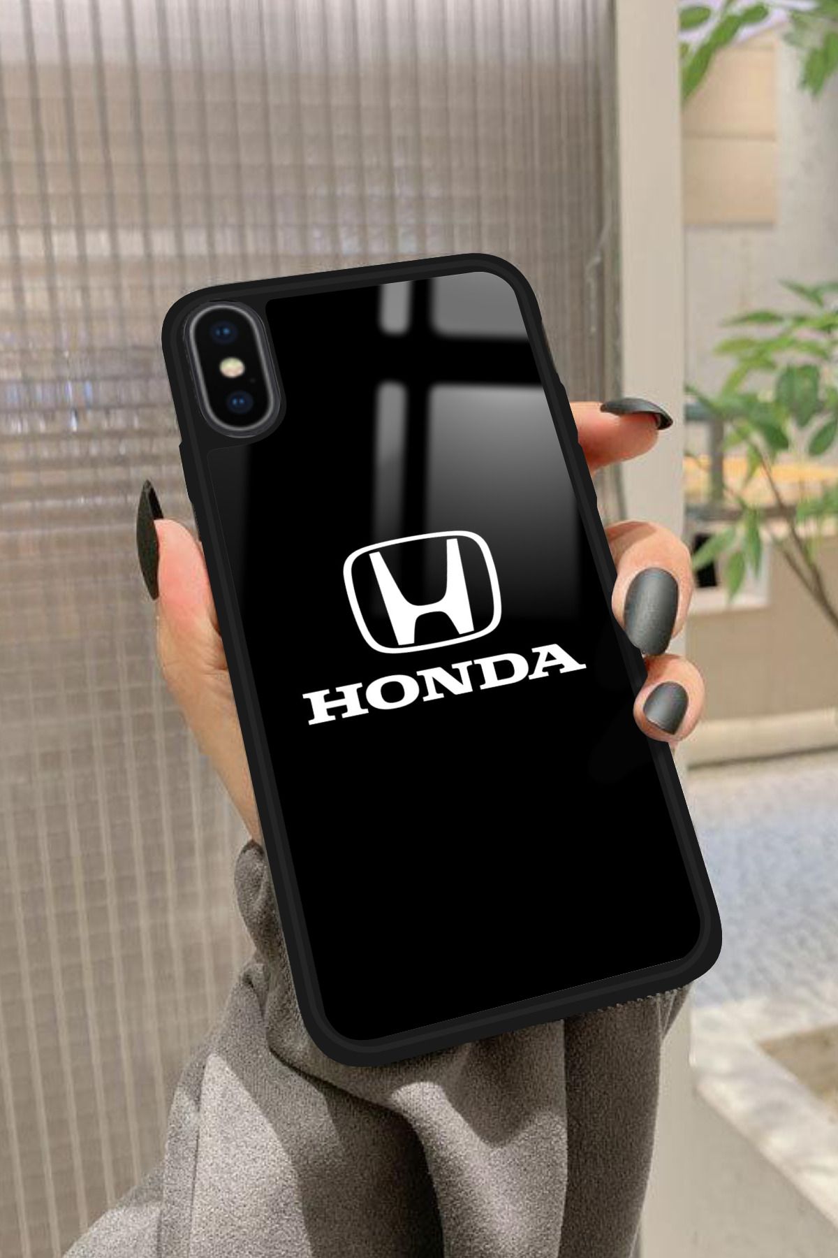 Snacase iPhone Xs Uyumlu Araba Logosu Tasarımlı Glossy Premium Kılıf
