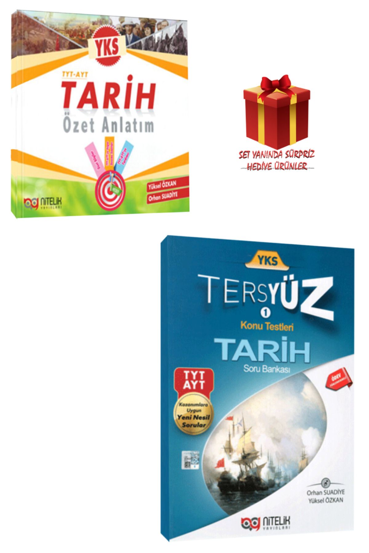 Nitelik Yayınları YKS TYT AYT Tarih Özet Anlatım+ Tersyüz TYT AYT Tarih Soru Bankası+ Sürpriz Hediye