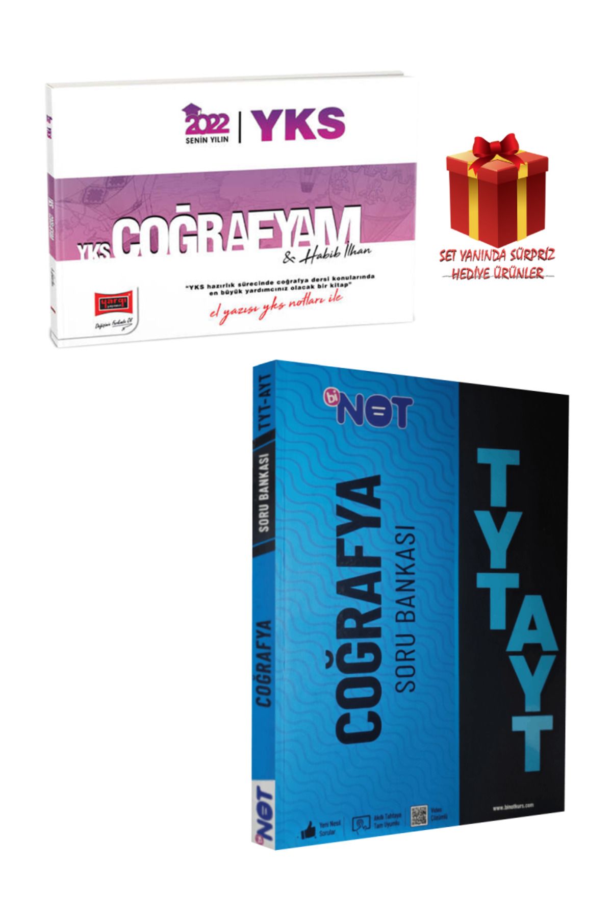 Yargı Yayınları YKS Coğrafyam+ Binot TYT AYT Coğrafya Soru Bankası+ Hediye