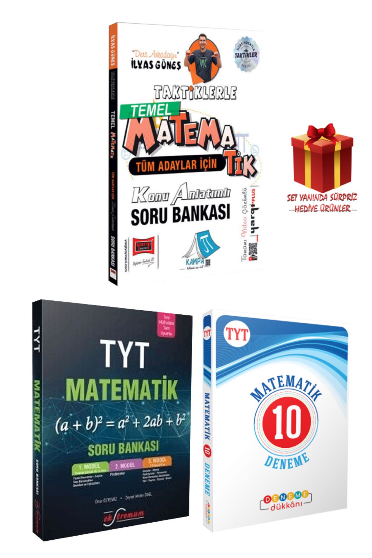 Yargı Yayınları İlyas Güneş Taktiklerle Matematik Konu Anlatımlı Soru Bankası+ TYT Soru Bankası+ 10 Matematik Deneme