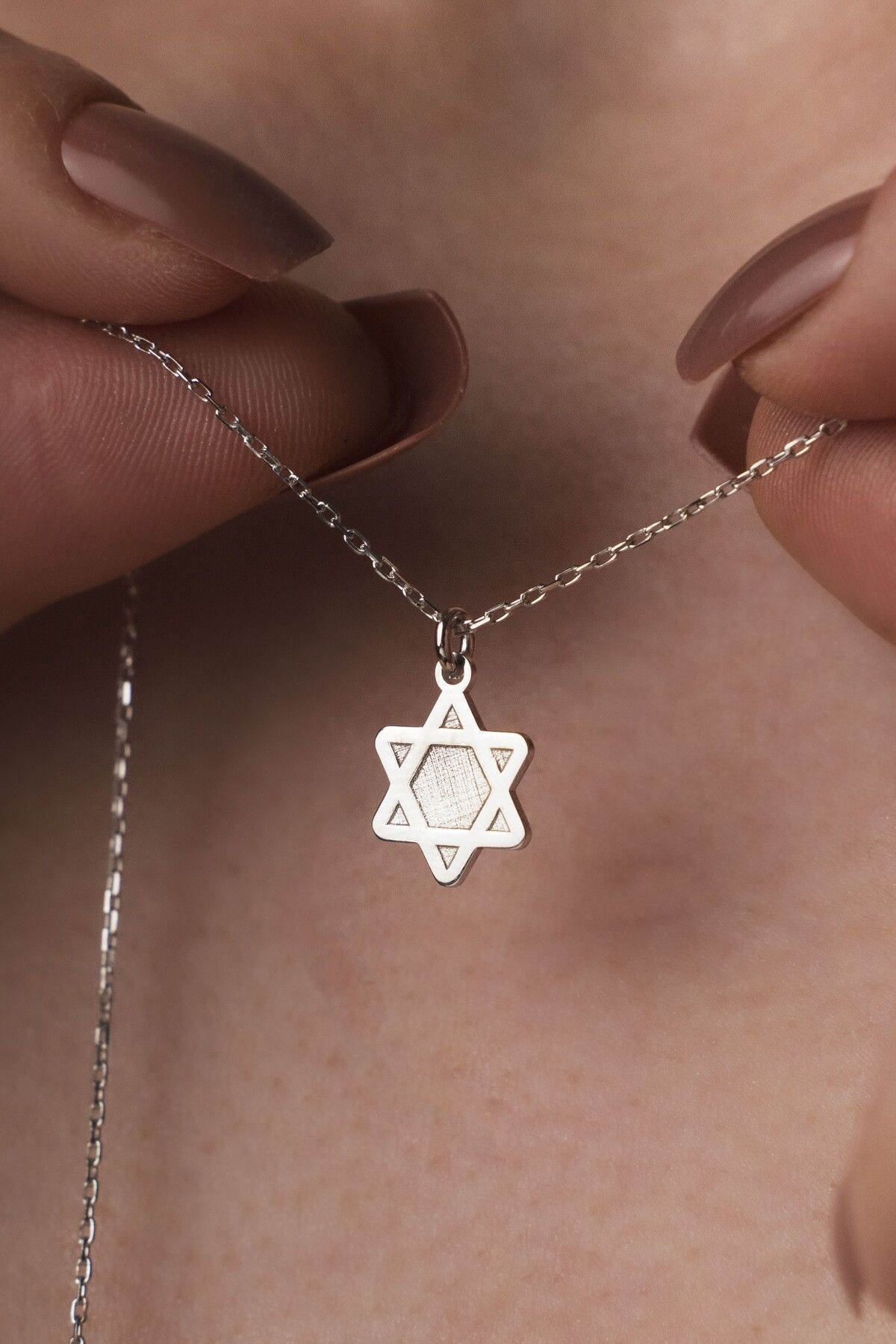 TigerxlJewellery 925 Ayar Gümüş Davut Yıldızı Kolyesi