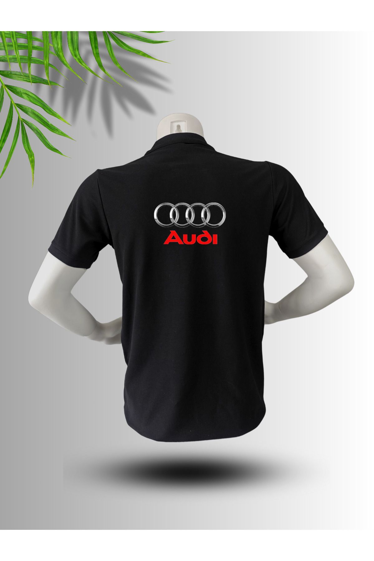 FROOY AUDİ Logo Baskılı Polo Yaka Pamuklu T-Shirt