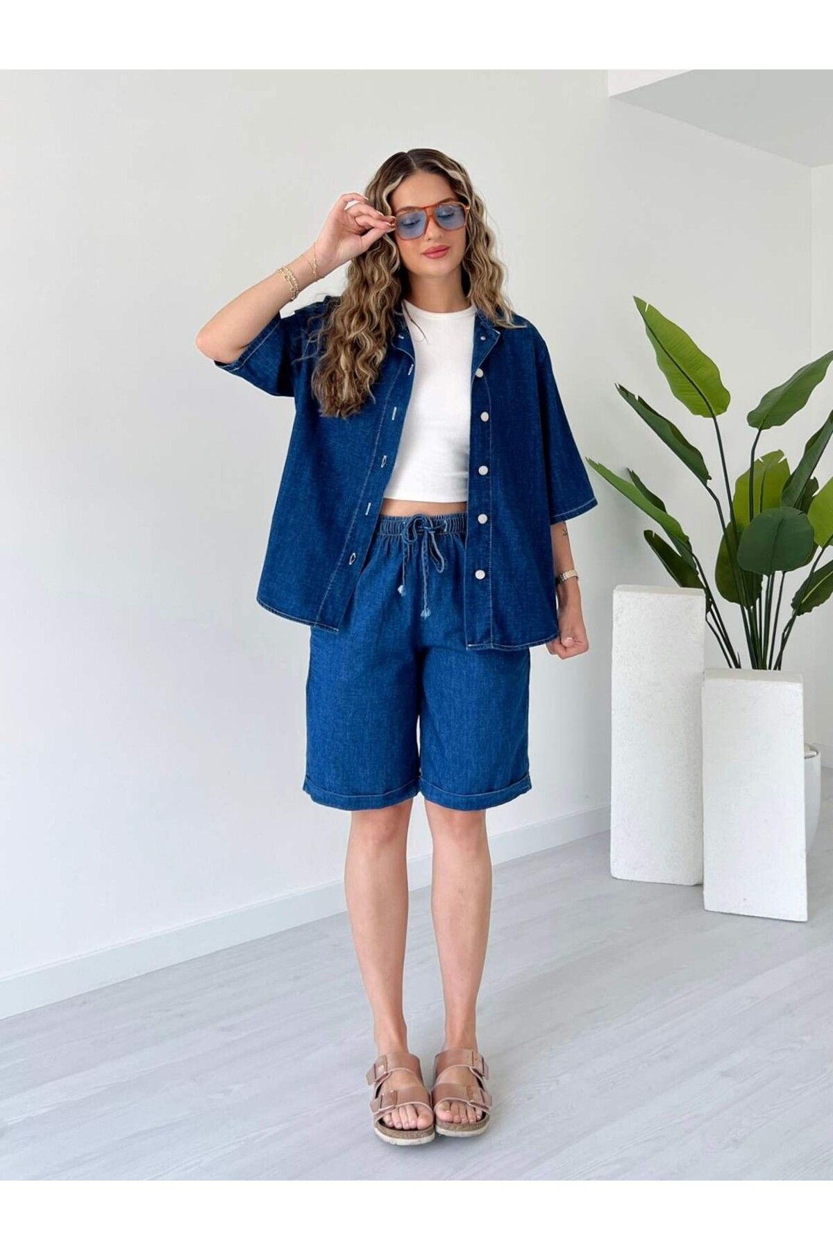tiamoda Şortlu Denim Takım