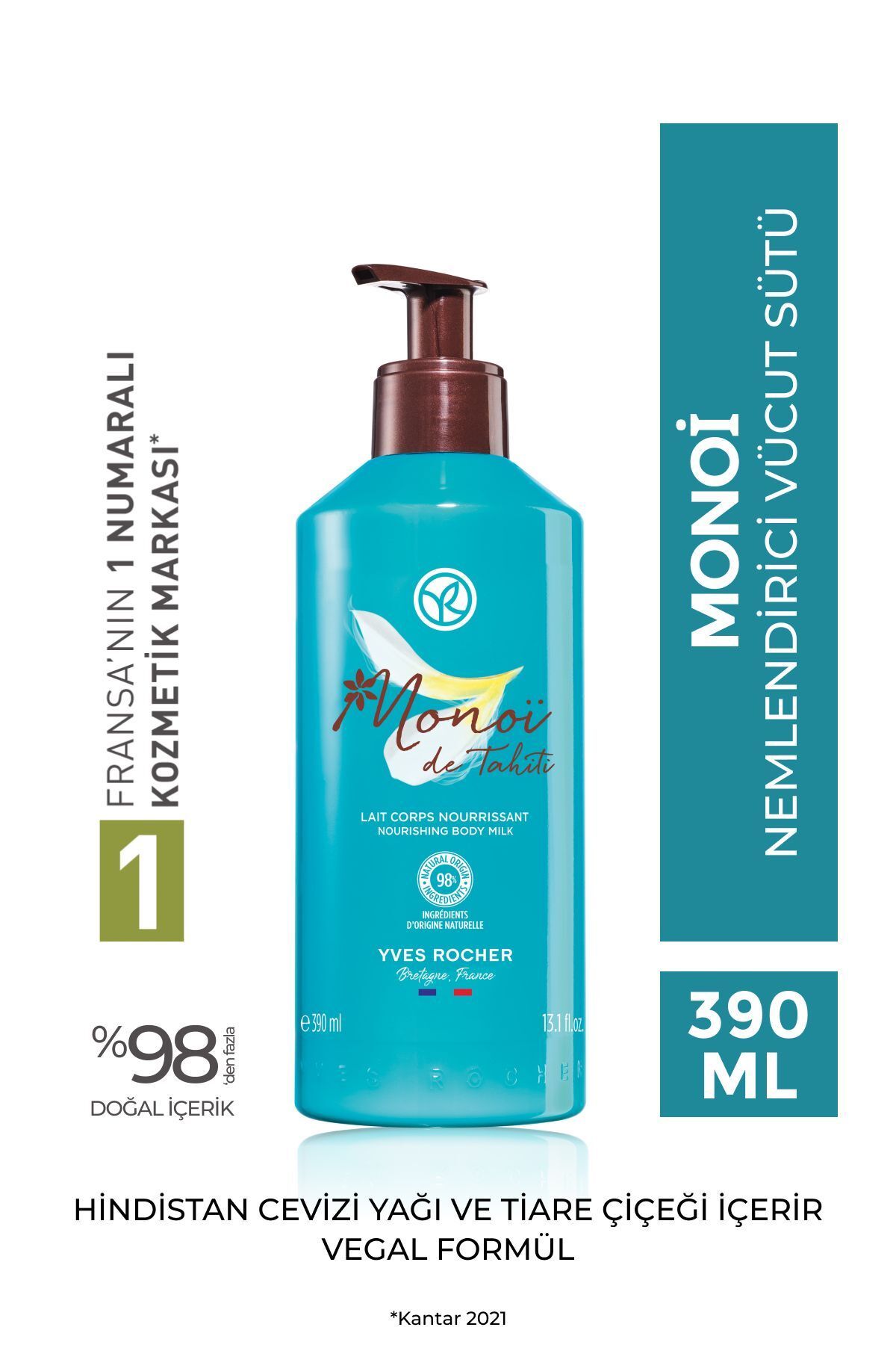 Yves Rocher Nemlendirici Vücut Losyonu-Tüm Ciltler- Monoi de Tahiti-Vegan