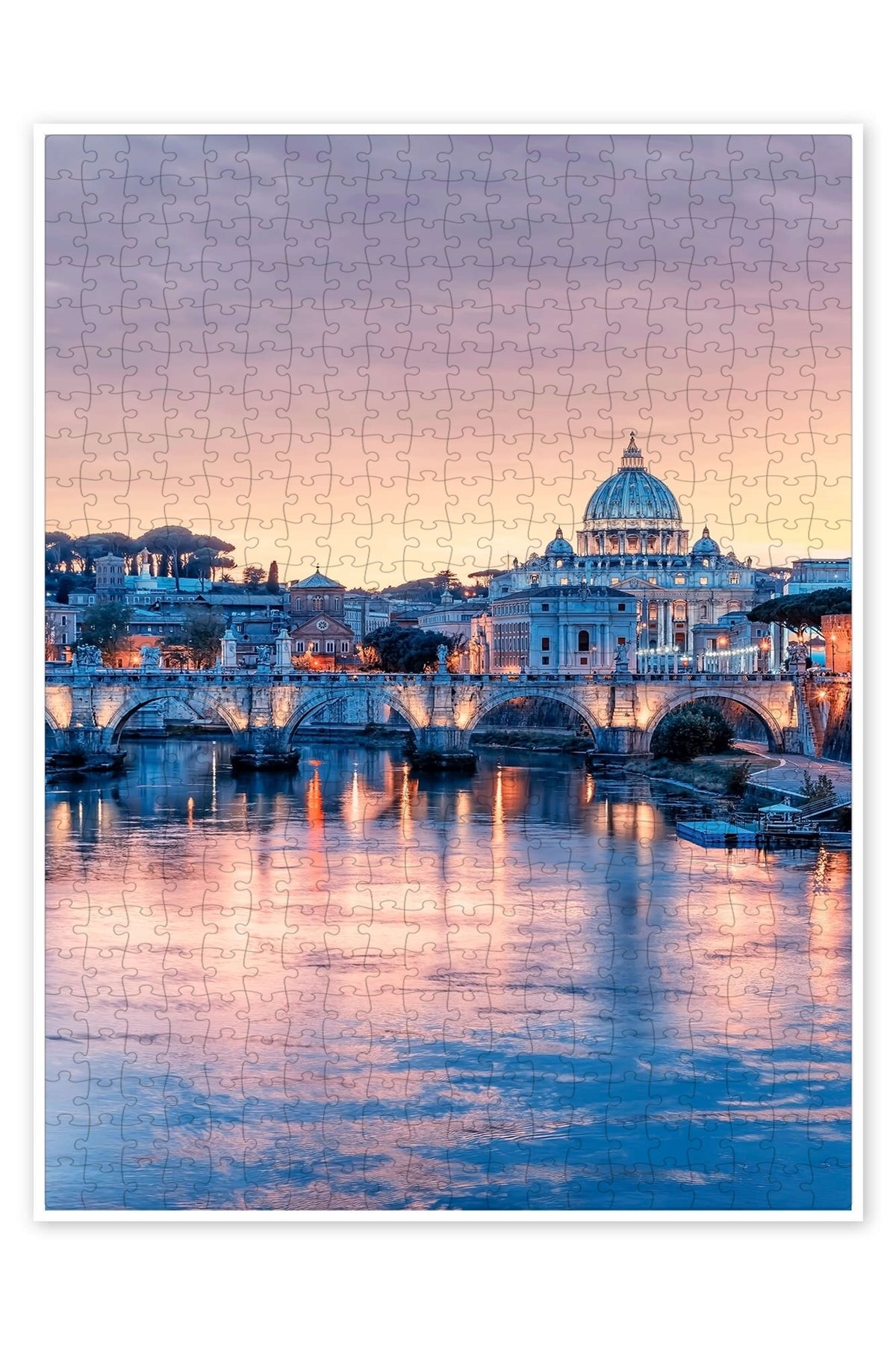 Jeronkarji Roma'da Gün Batımı II 500 Parça Puzzle Yapboz Şehir Manzara Temalı Hobilik