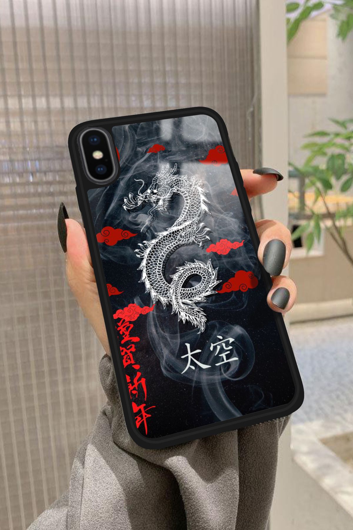 Snacase iPhone Xs Uyumlu Dragon Tasarımlı Glossy Premium Kılıf