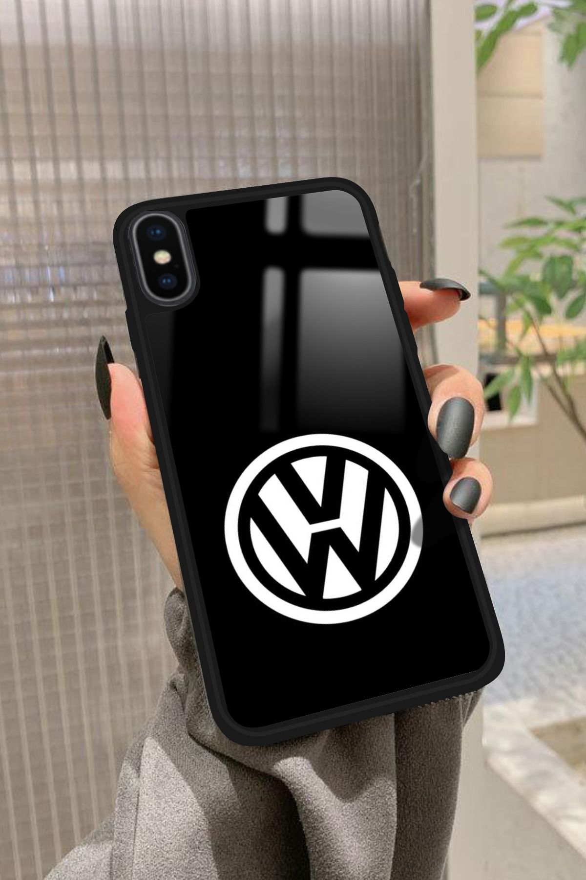 Snacase iPhone Xs Uyumlu Araba Logosu Tasarımlı Glossy Premium Kılıf